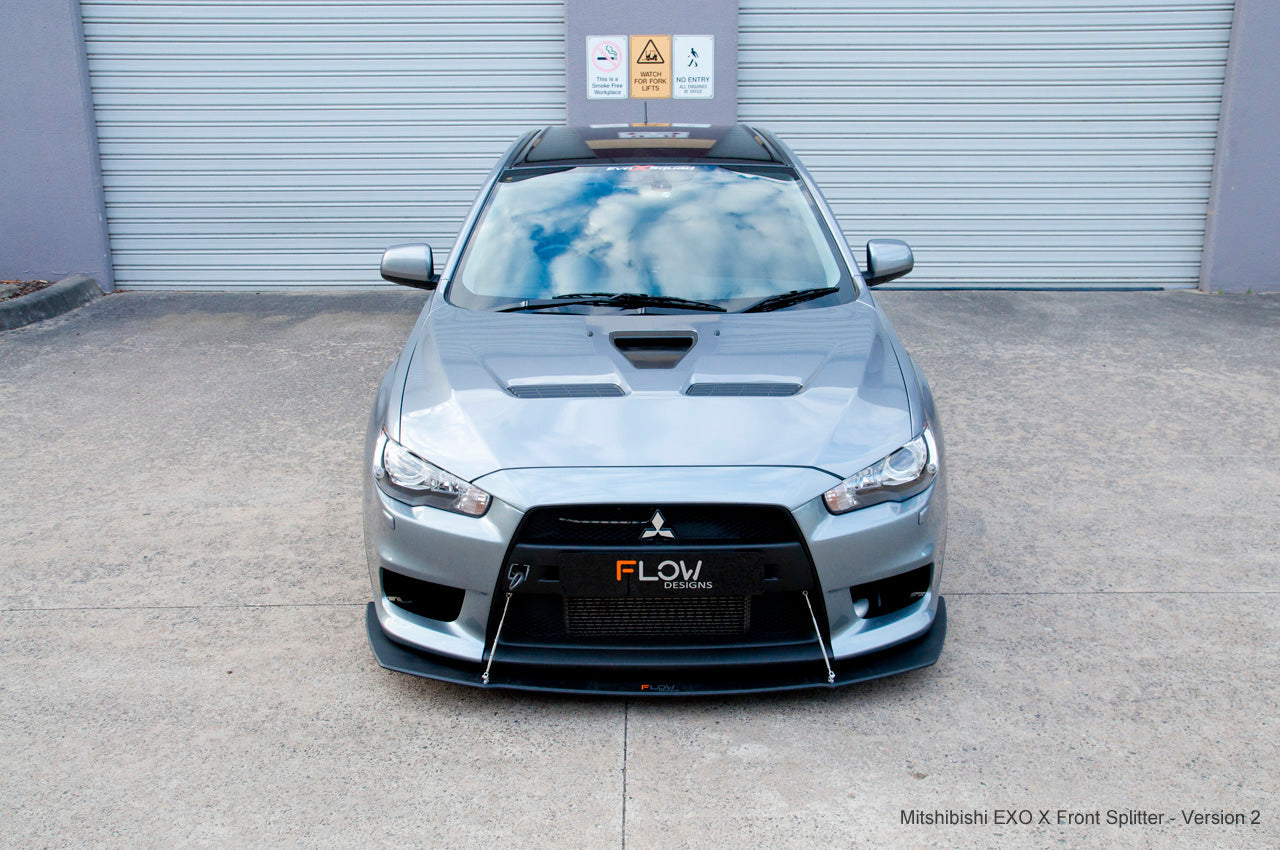 Flow Designs Lancer Evolution X Full Lip Splitter Set