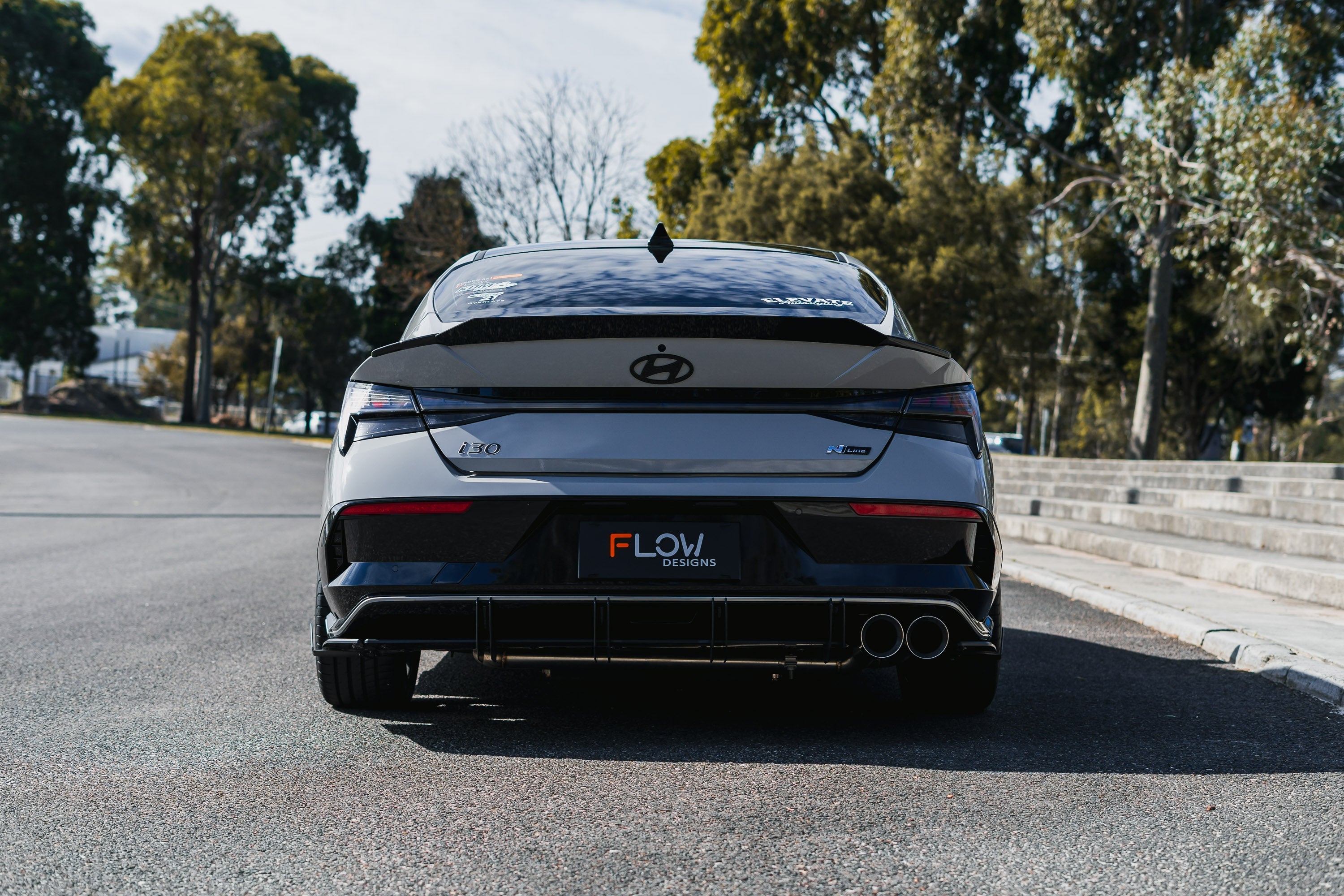 Flow Designs Hyundai CN7 V2 i30 N-Line Sedan FL 2025 Flow-Lock Rear Diffuser - iilumolab
