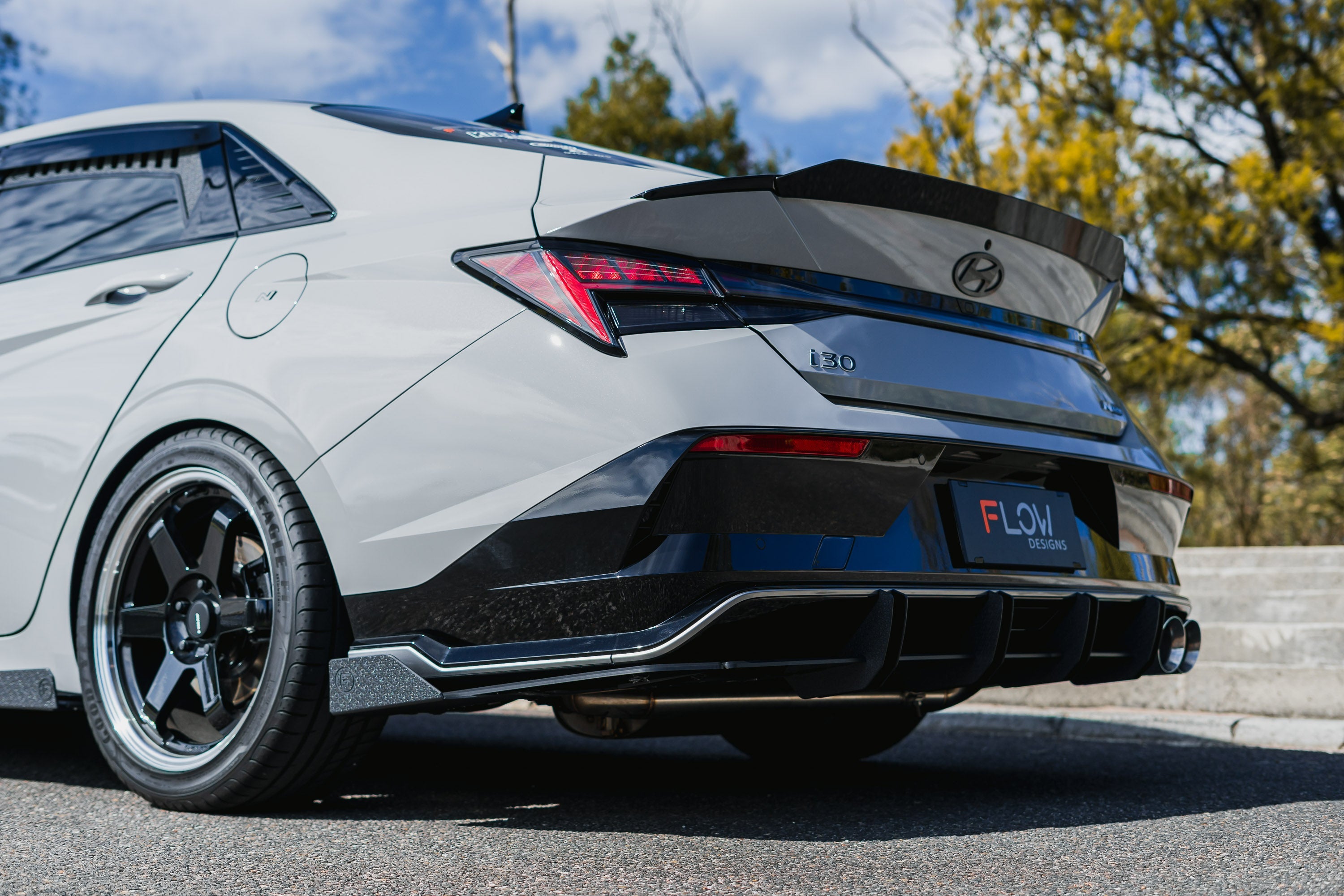 Flow Designs Hyundai CN7 V2 i30 N-Line Sedan FL 2025 Flow-Lock Rear Diffuser - iilumolab