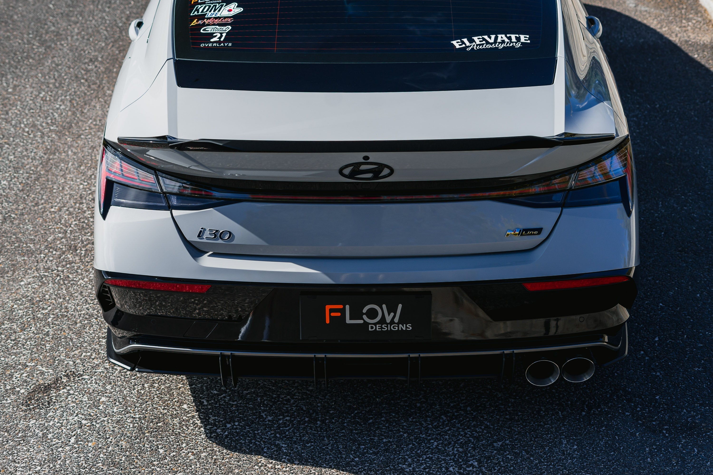 Flow Designs Hyundai CN7 V2 i30 N-Line Sedan FL 2025 Rear Spats (Pair) - iilumolab