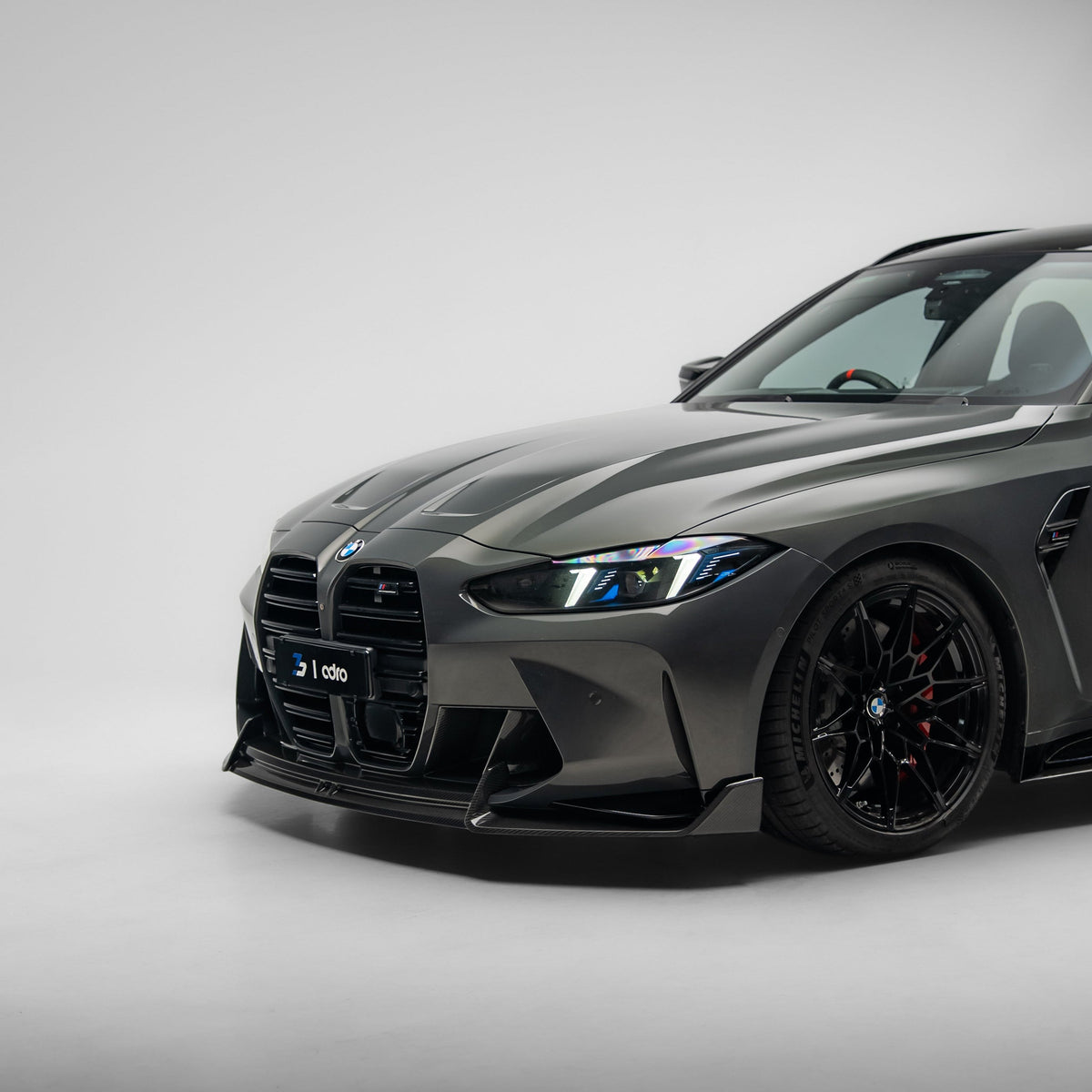ADRO Dry Carbon Fibre Front Lip for BMW G80 G81 M3 / G82 G83 M4 (OEM Front Bumper) 2020+ - iilumolab