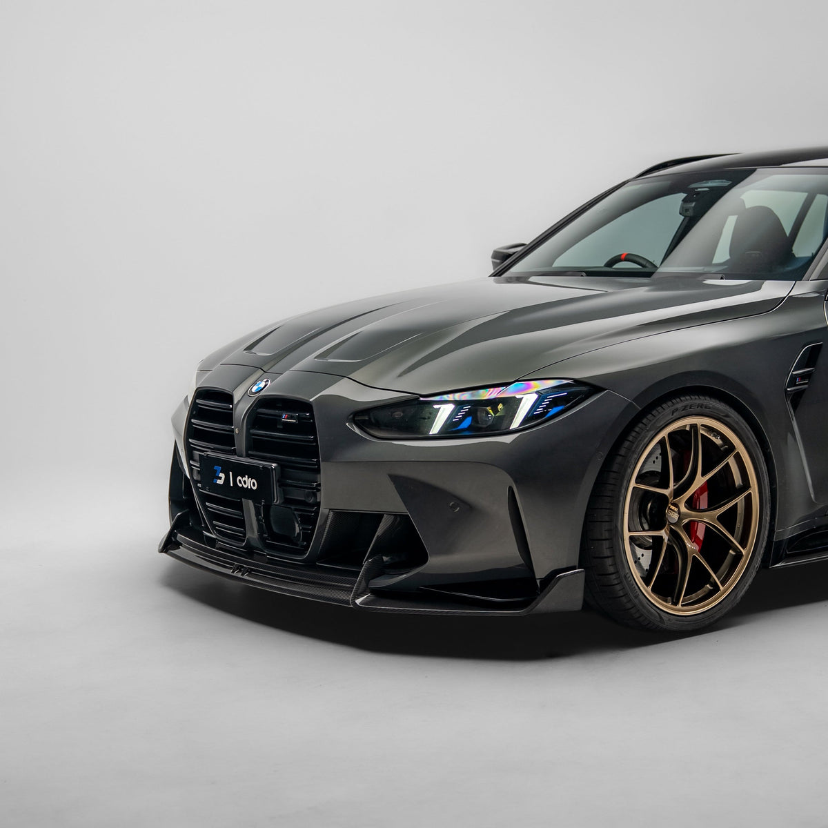 ADRO Dry Carbon Fibre Front Lip for BMW G80 G81 M3 / G82 G83 M4 (OEM Front Bumper) 2020+ - iilumolab