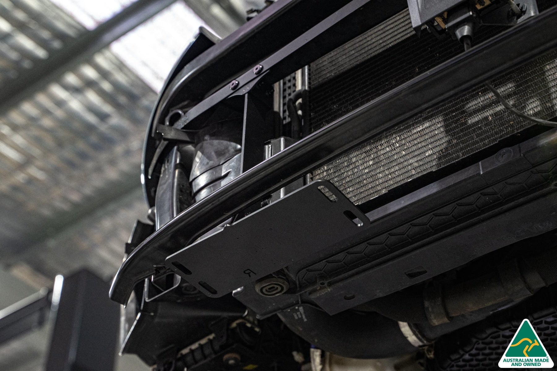 Flow Designs EX-DISPLAY -DISCONTINUED SANDED MATTE FINISH - MK7 Golf R (EU/AU) Chassis Mounted Front Lip Splitter V3 - iilumolab