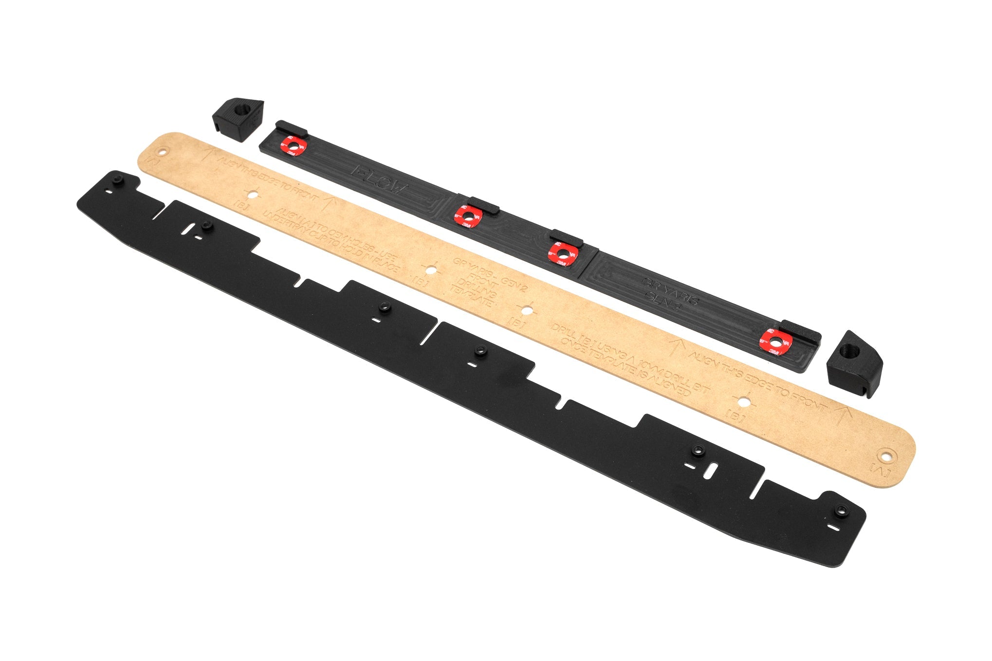 Flow Designs Toyota Yaris GR Gen2 2025 Chassis Mounted Front Lip Splitter & Bumper Reinforcement Plate - iilumolab