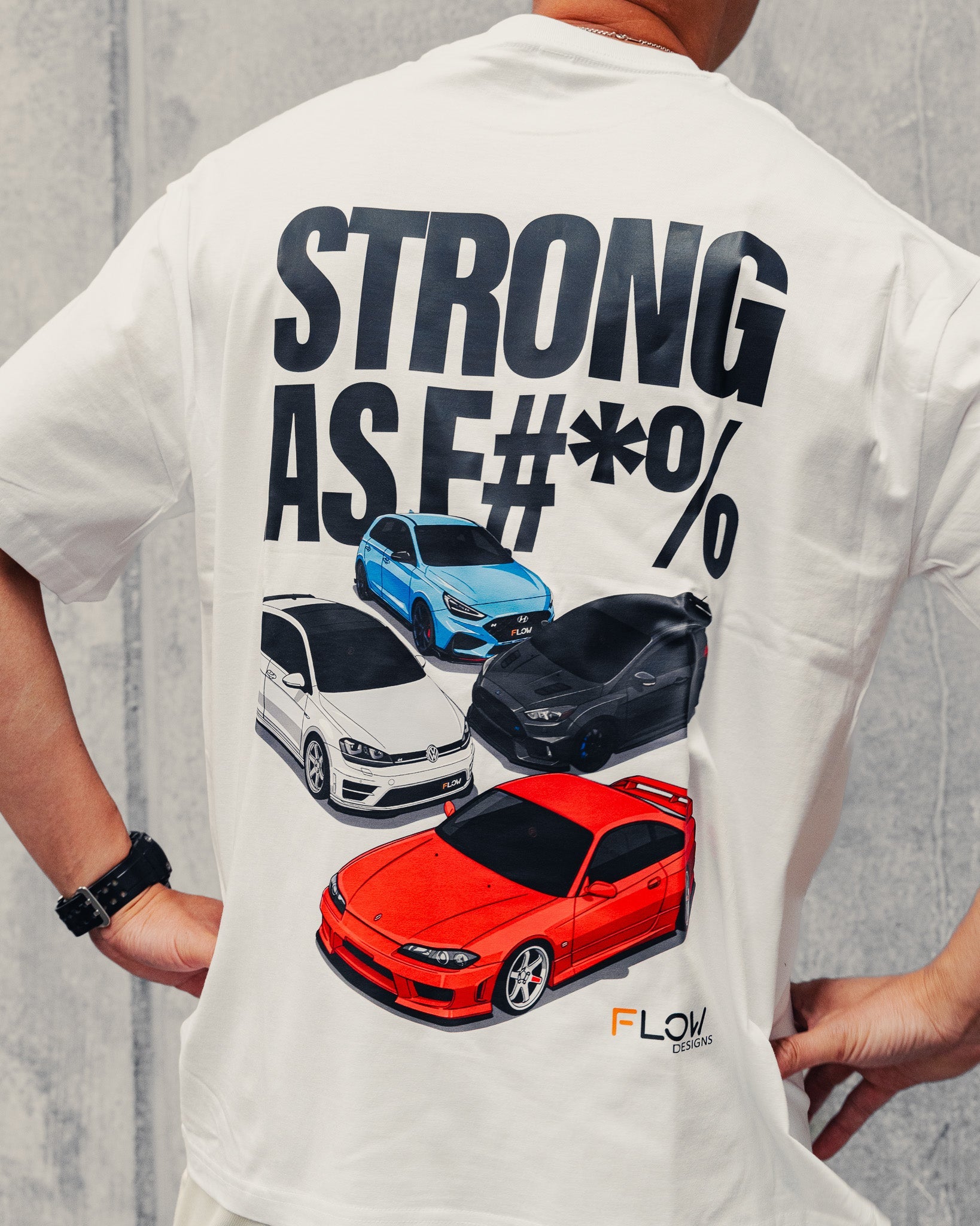 Flow Designs STRONG AS F#*% Black Label Exclusive Oversize Tee