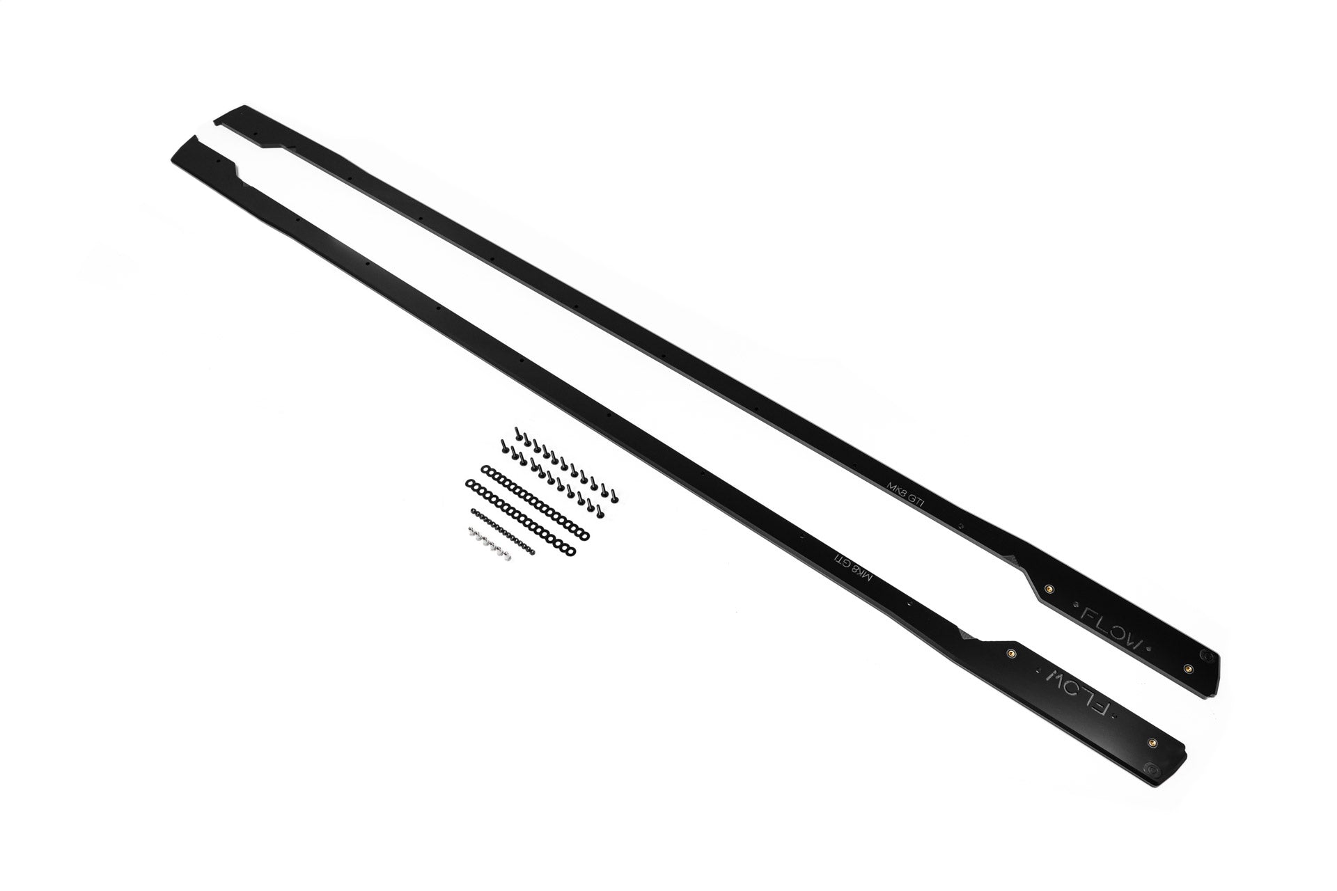Flow Designs DISCONTINUED SANDED MATTE FINISH - MK8 Golf GTI Side Skirt Splitters (Pair) - iilumolab