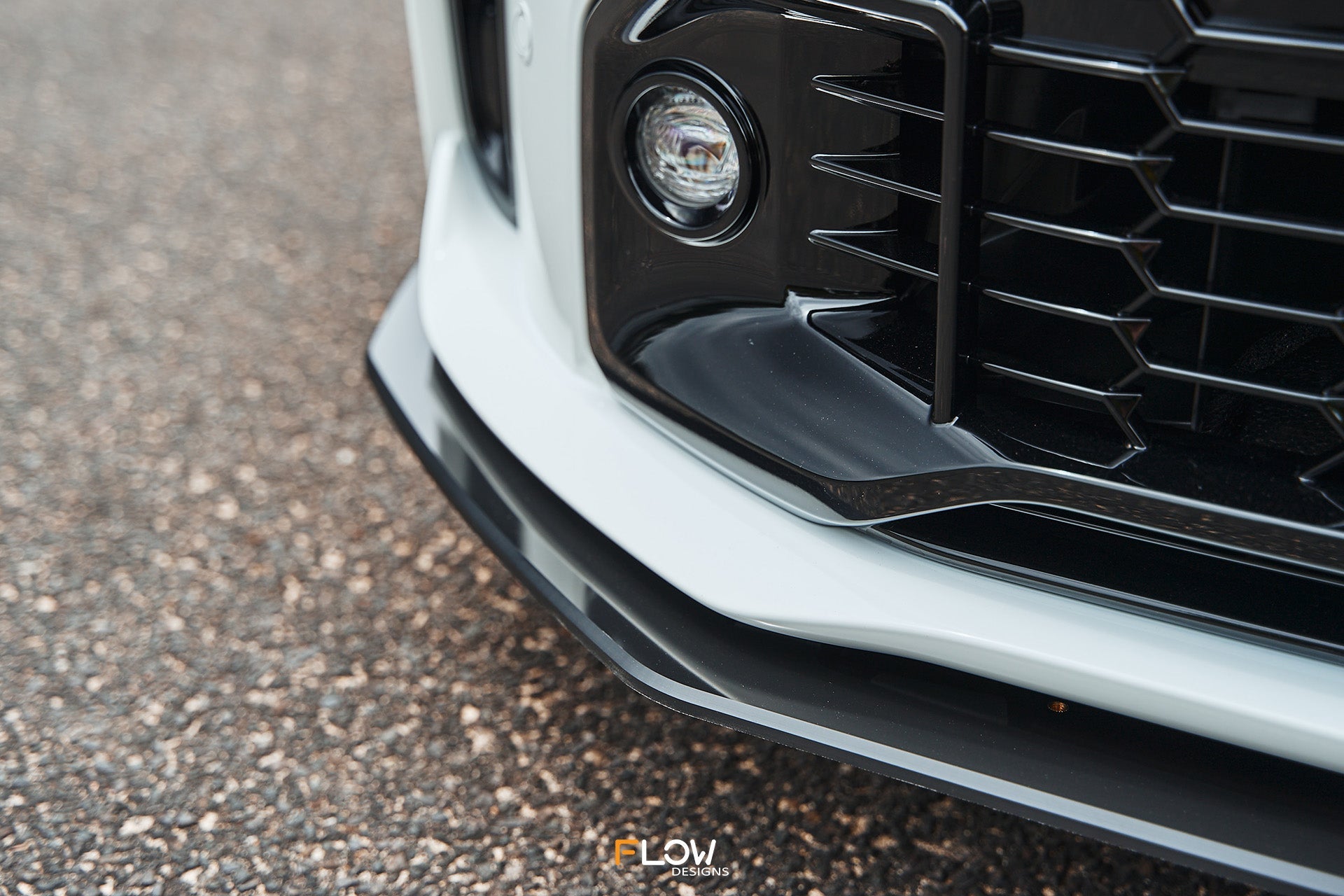 Flow Designs Corolla GR Chassis Mounted Front Lip Splitter (GLOSS) - iilumolab