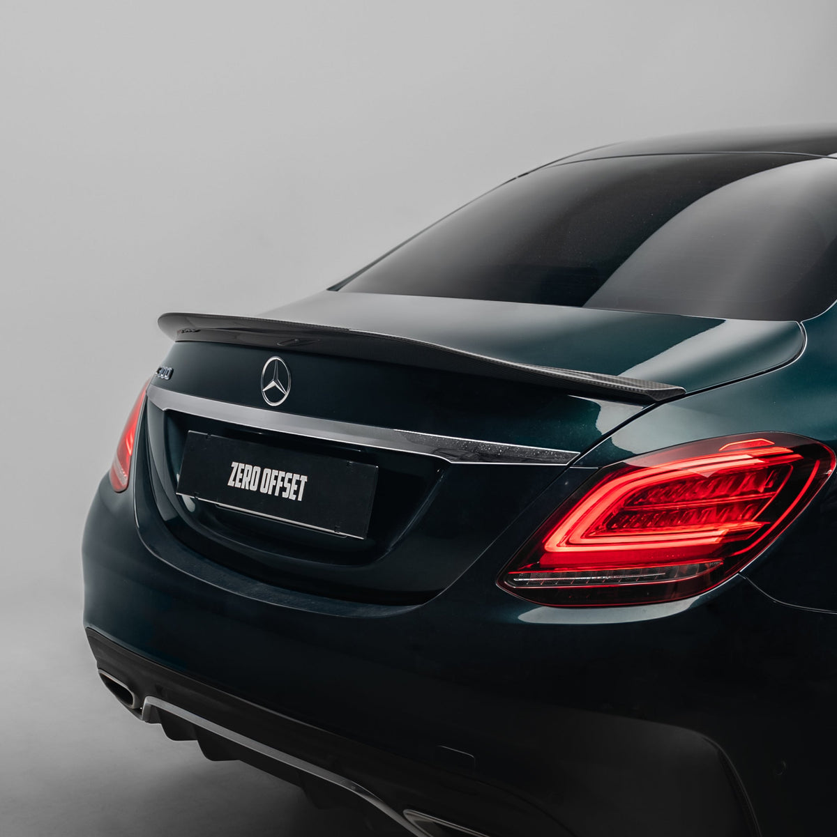 PSM Style Pre Pregged Dry Carbon Fiber Spoiler for Mercedes-Benz C Class W205 Sedan 2018+