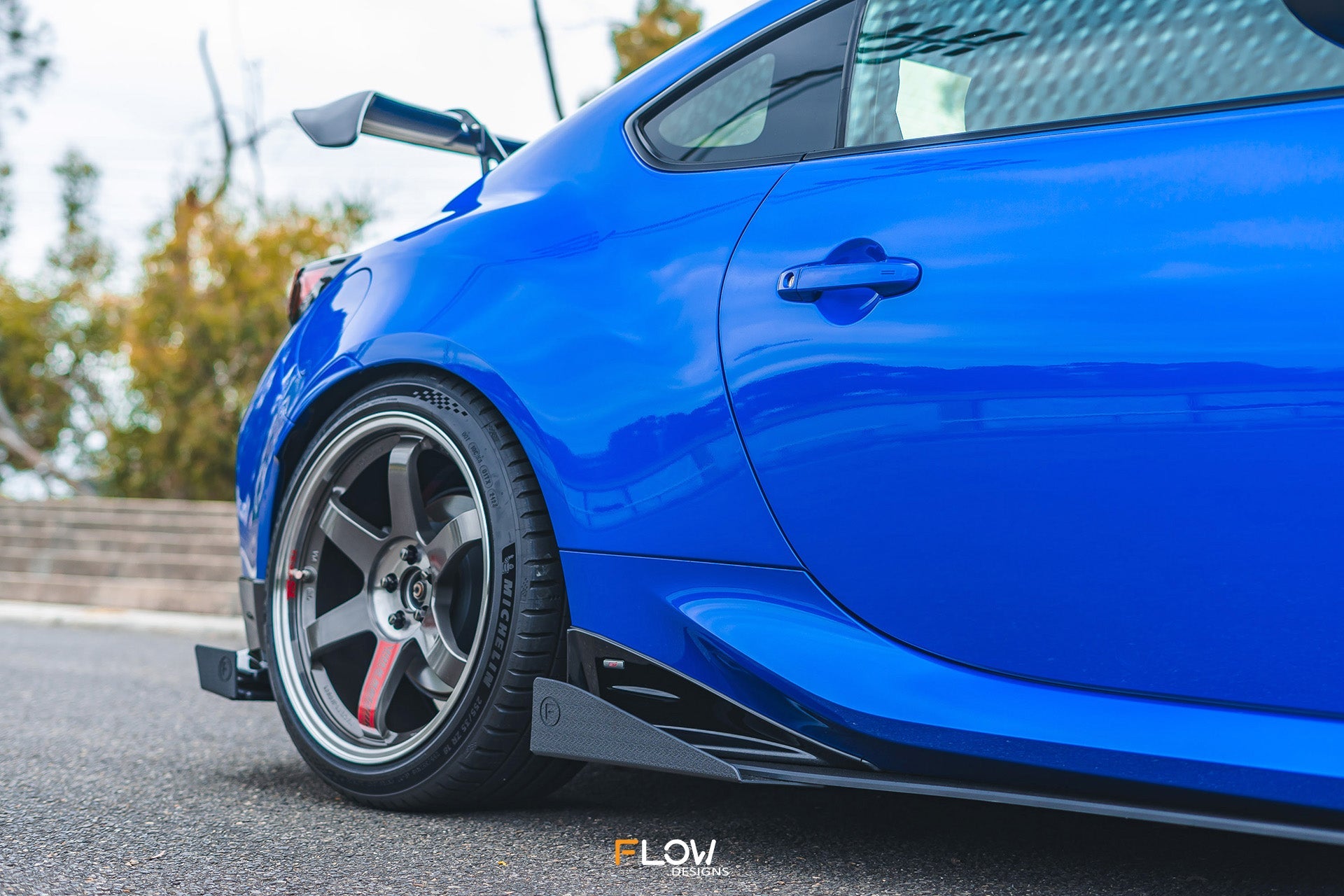 Flow Designs ZD8 BRZ STI Side Skirt Splitters (TEXTURED: Pair) - iilumolab
