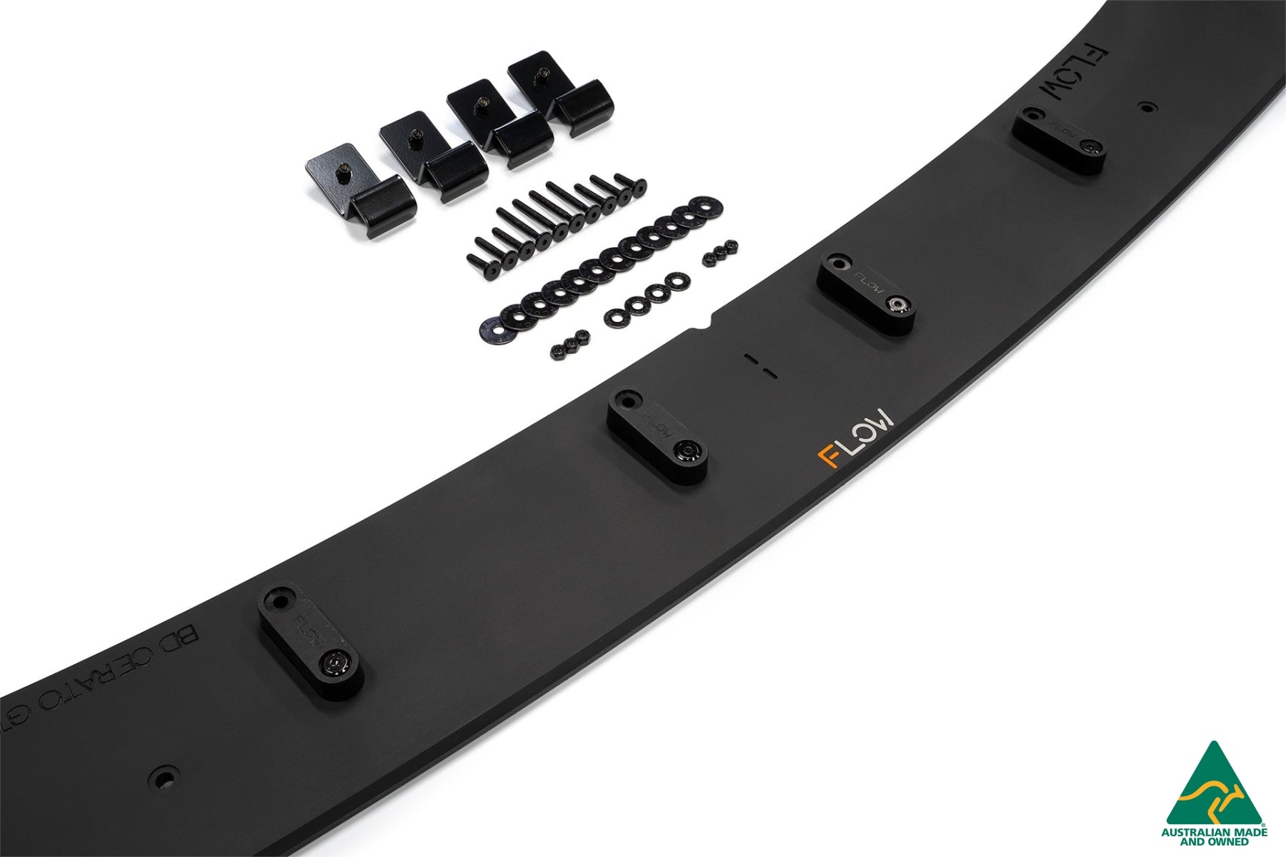 Flow Designs DISCONTINUED SANDED MATTE FINISH - Cerato GT PFL Front Lip Splitter & Reinforcement Brackets - iilumolab