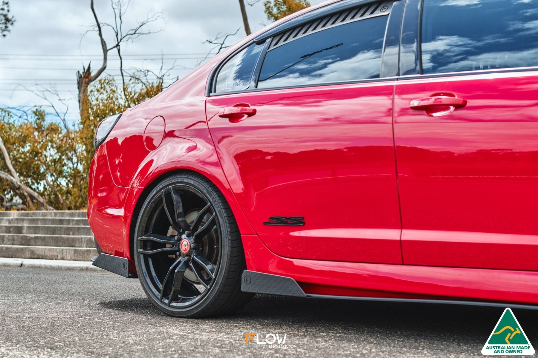 Flow Designs VF Commodore S1 Sedan Side Skirt Splitter Winglets (Pair) - iilumolab