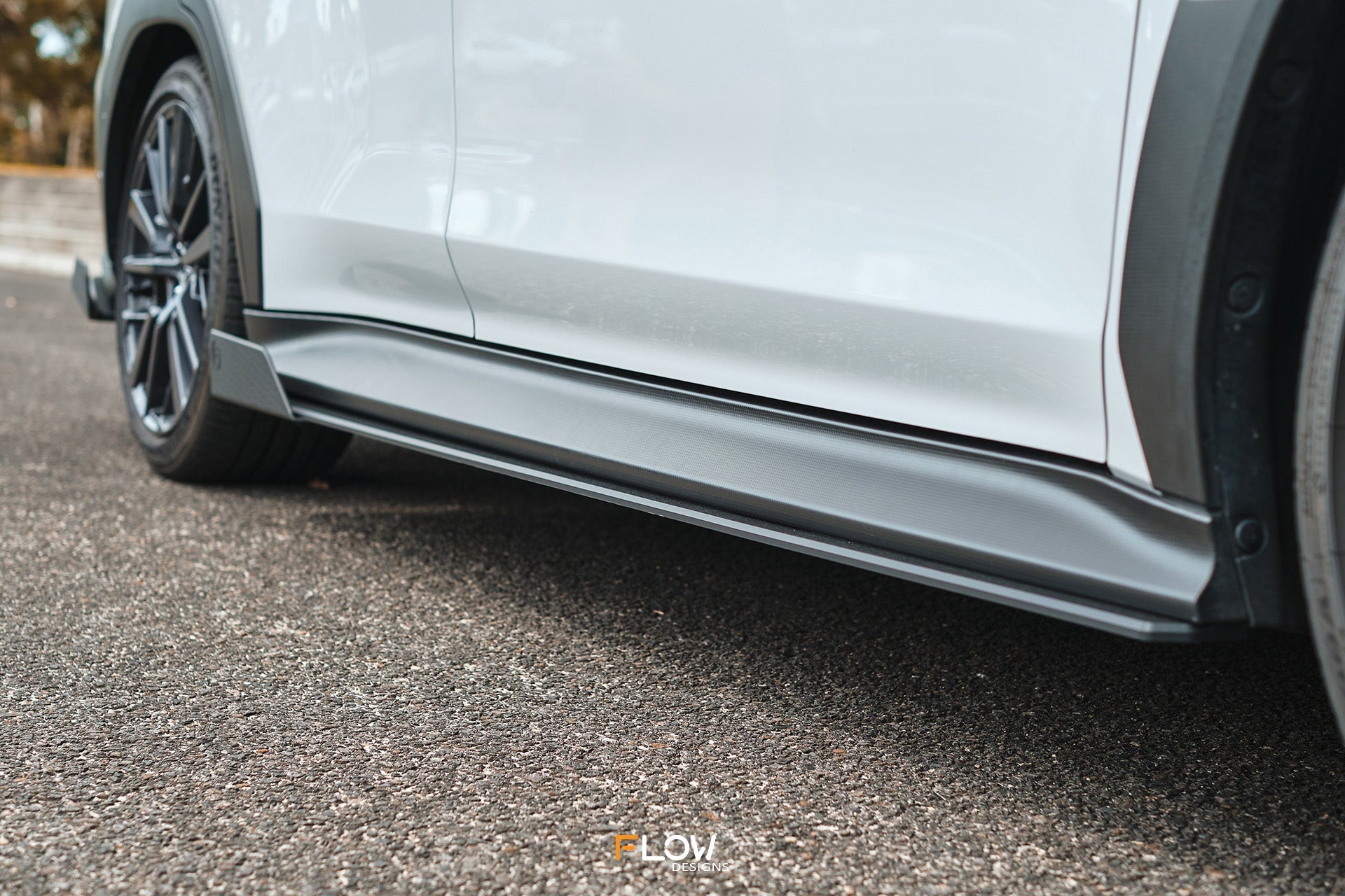 Flow Designs EX-DISPLAY - VB WRX Side Skirt Splitters (TEXTURED: Pair) - iilumolab