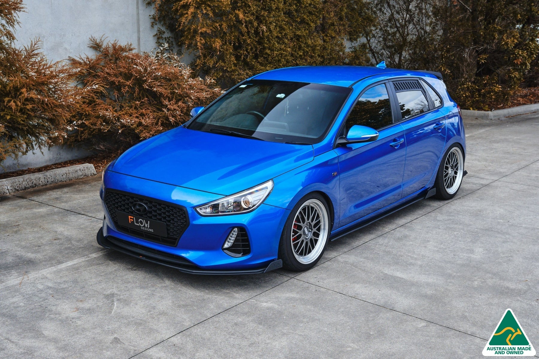 Flow Designs i30 SR Hatch (2017-2018) Front Lip Splitter Extensions (Pair) - iilumolab