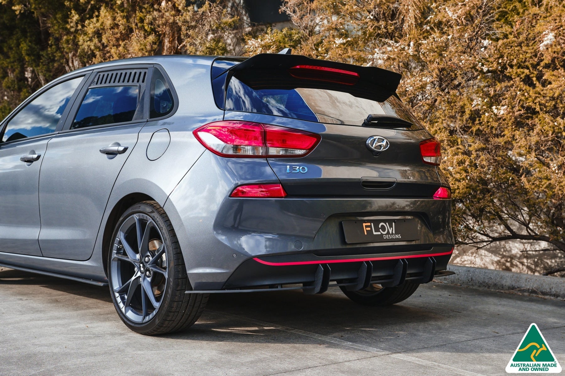 Flow Designs i30 Hatch PD1, PD2 2018-2020 Flow-Lock Rear Diffuser