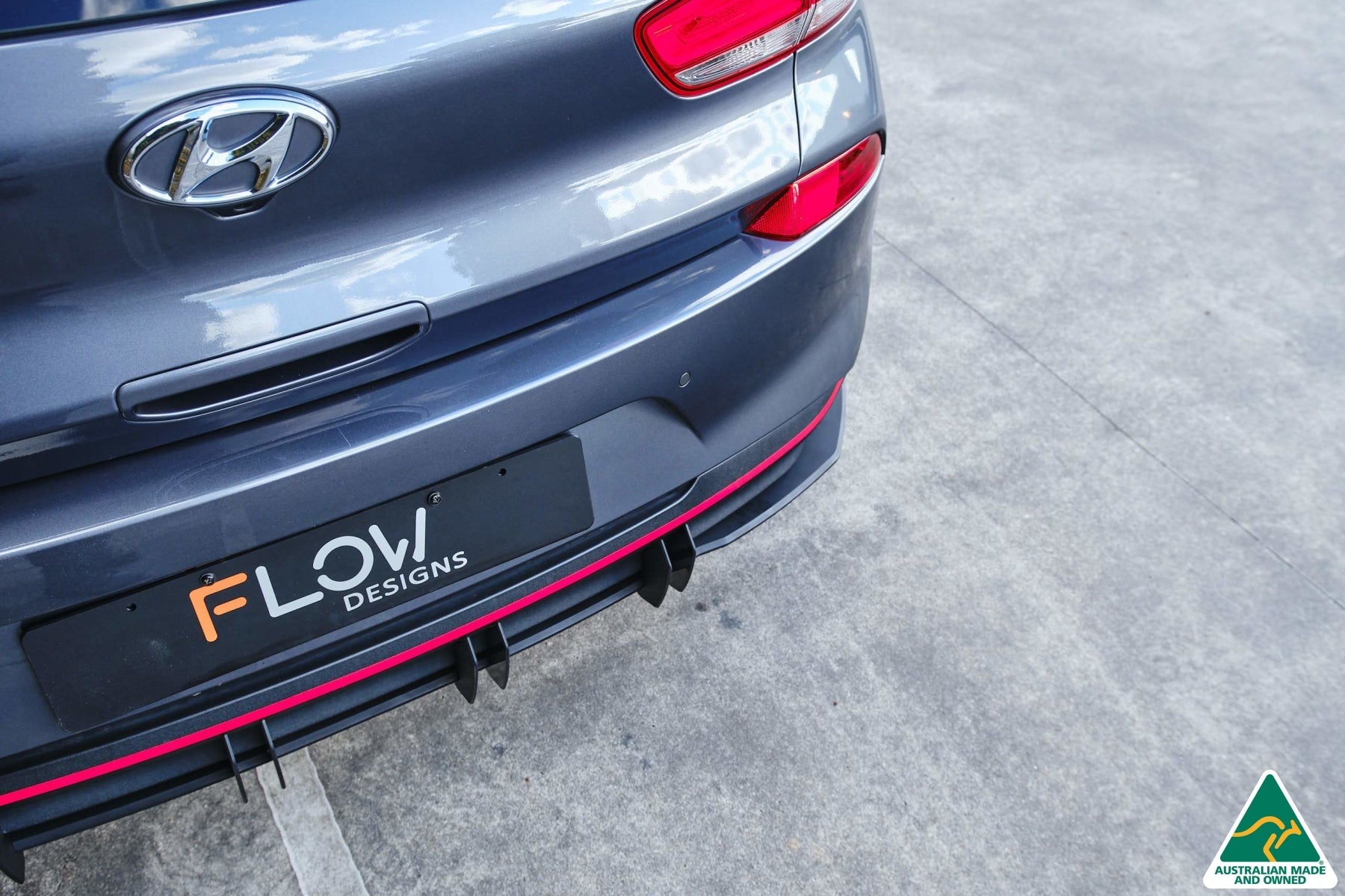 Flow Designs i30 Hatch PD1, PD2 2018-2020 Flow-Lock Rear Diffuser