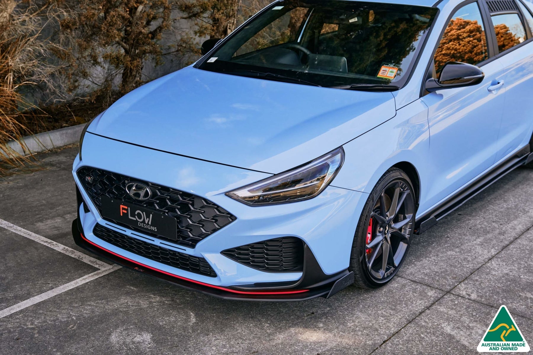 Flow Designs i30N Hatch PD FL 2021 Front Lip Splitter Winglets (Pair) - iilumolab