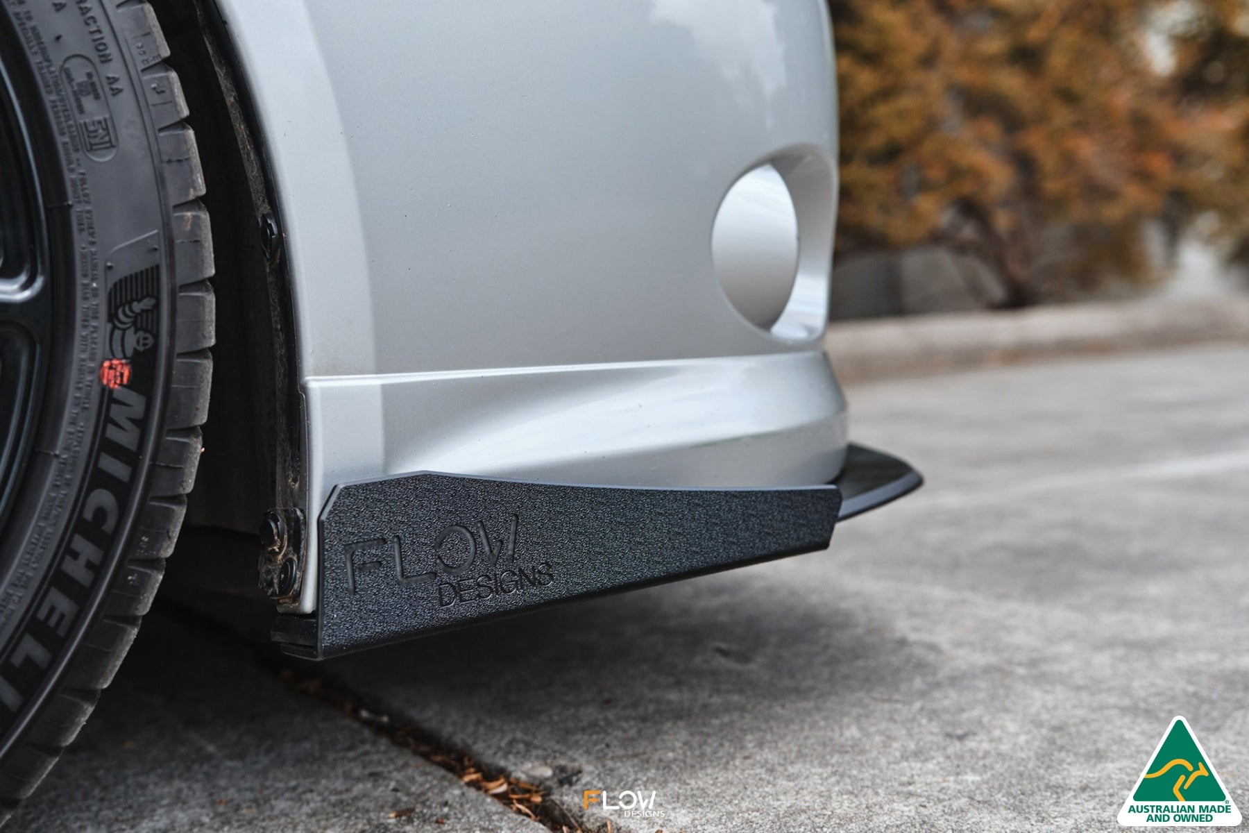 Flow Designs Impreza WRX/RS G3 Sedan PFL Front Lip Splitter Winglets (Pair) - iilumolab