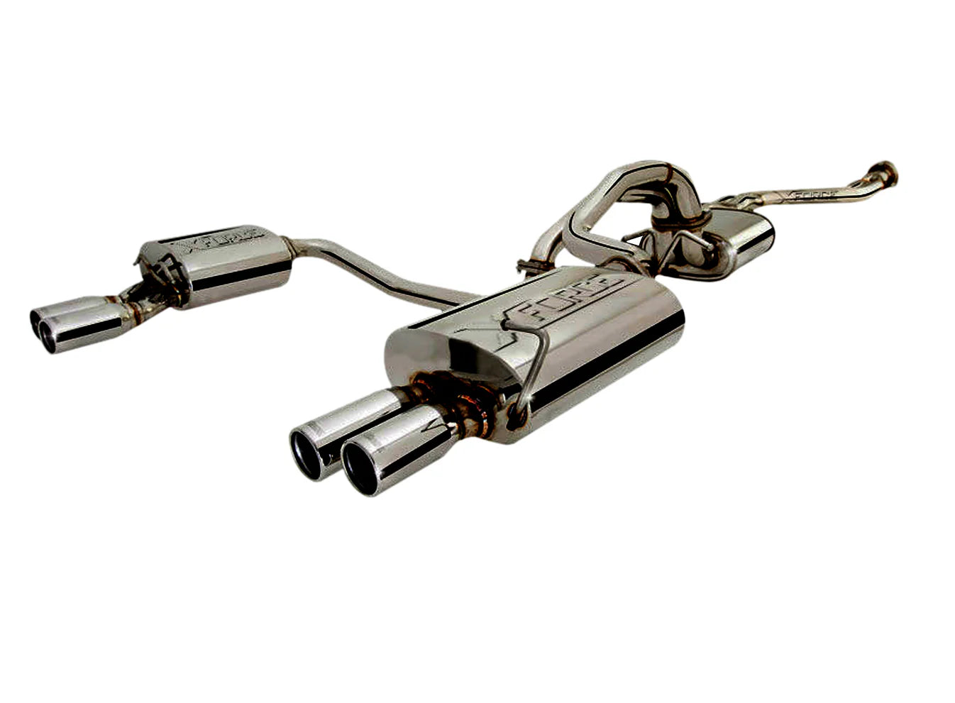 XForce Ford FG Falcon Turbo Sedan Twin 2.5inch quad tip Cat Back Exhaust System - iilumolab