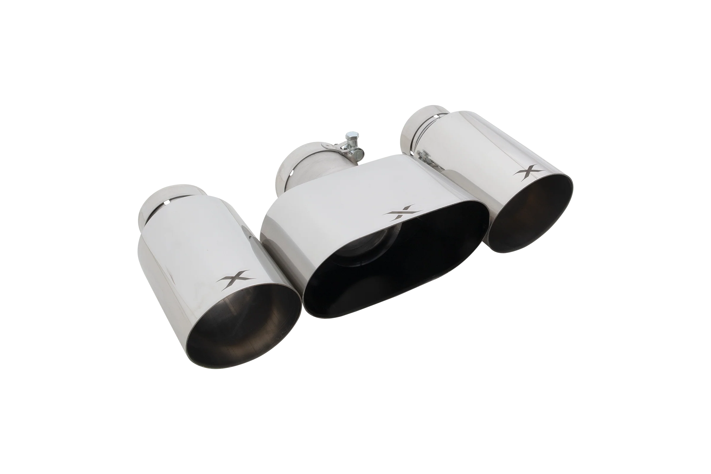 XForce Toyota Corolla GR Polished OEM Style Single Wall Angle Cut Tips - iilumolab