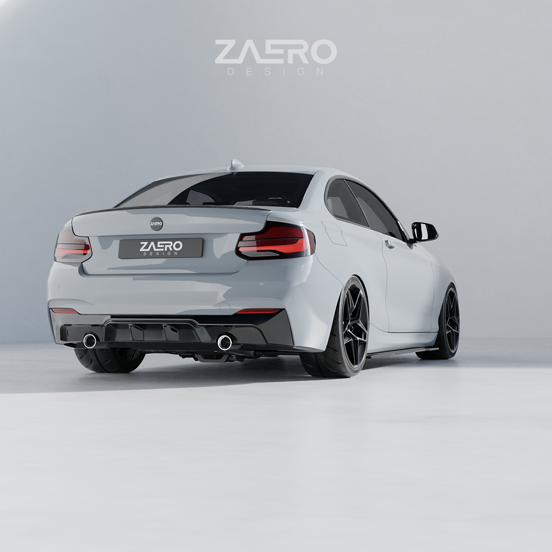 Zaero Designs EVO-1 Diffuser for BMW 2 Series F22 F23 2014-2021 - iilumolab
