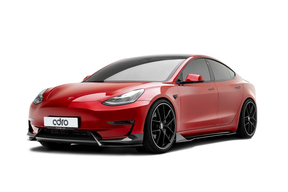 Tesla Model 3 Dry Carbon Fiber Side Skirts V1 2019-2023