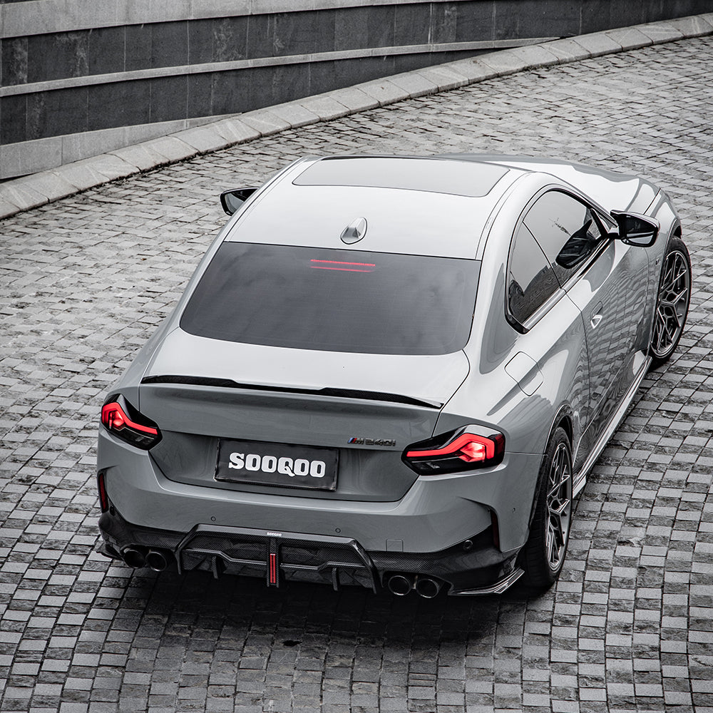 Sooqoo Pre Pregged Dry Carbon Fiber Rear Spats for BMW 2 Series G42 2022+