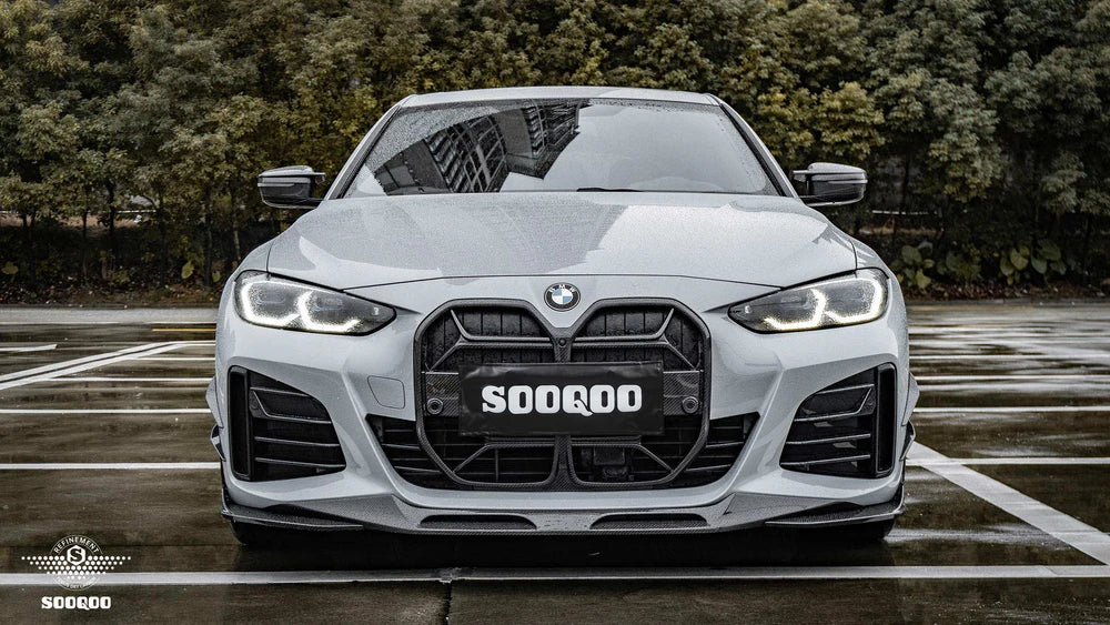 Sooqoo Style Pre Pregged Dry Carbon Fiber Front Lip for BMW 4 Series G26 21+