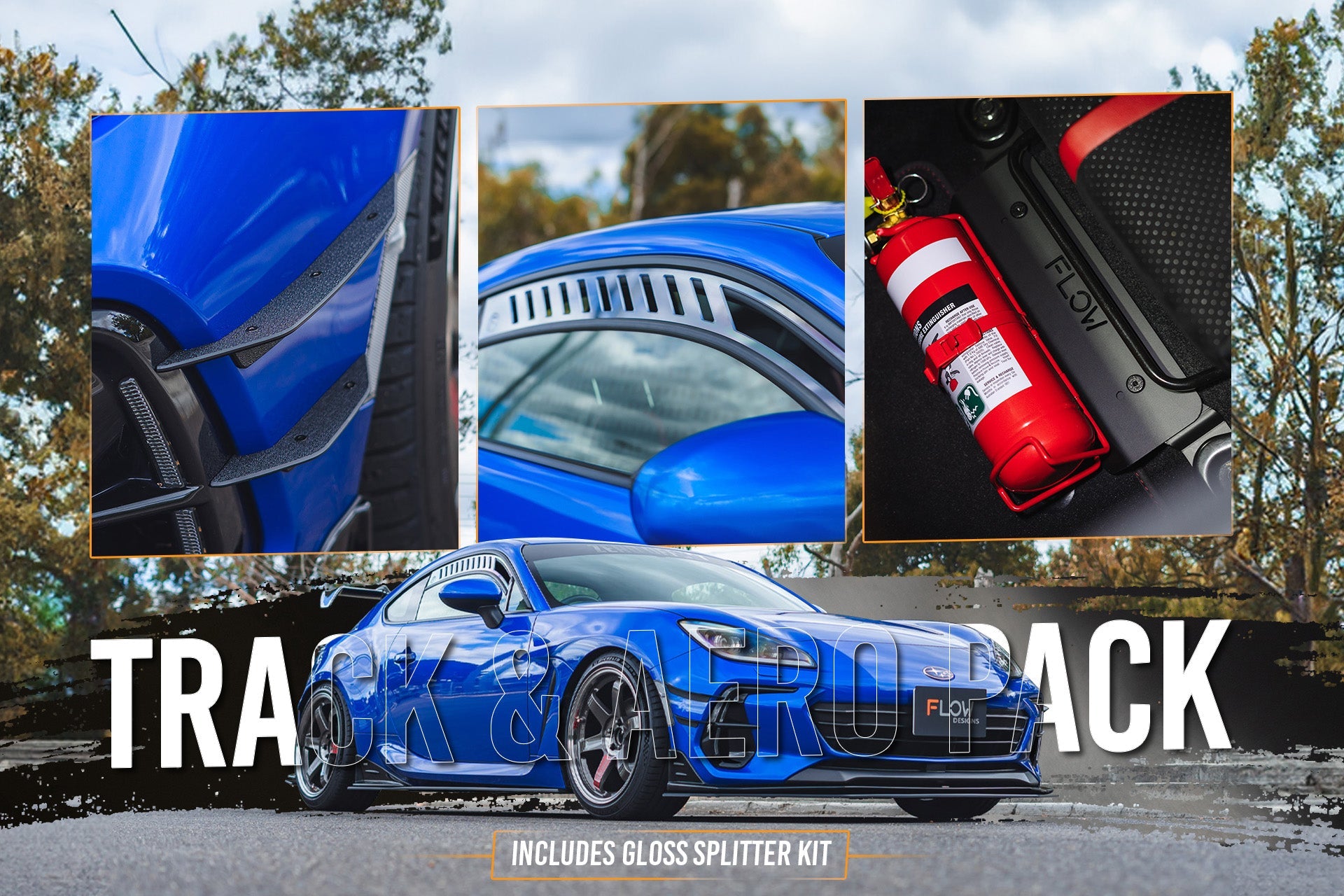 ZD8 BRZ STI Full Lip Splitter Set (GLOSS BLACK) - iilumolab