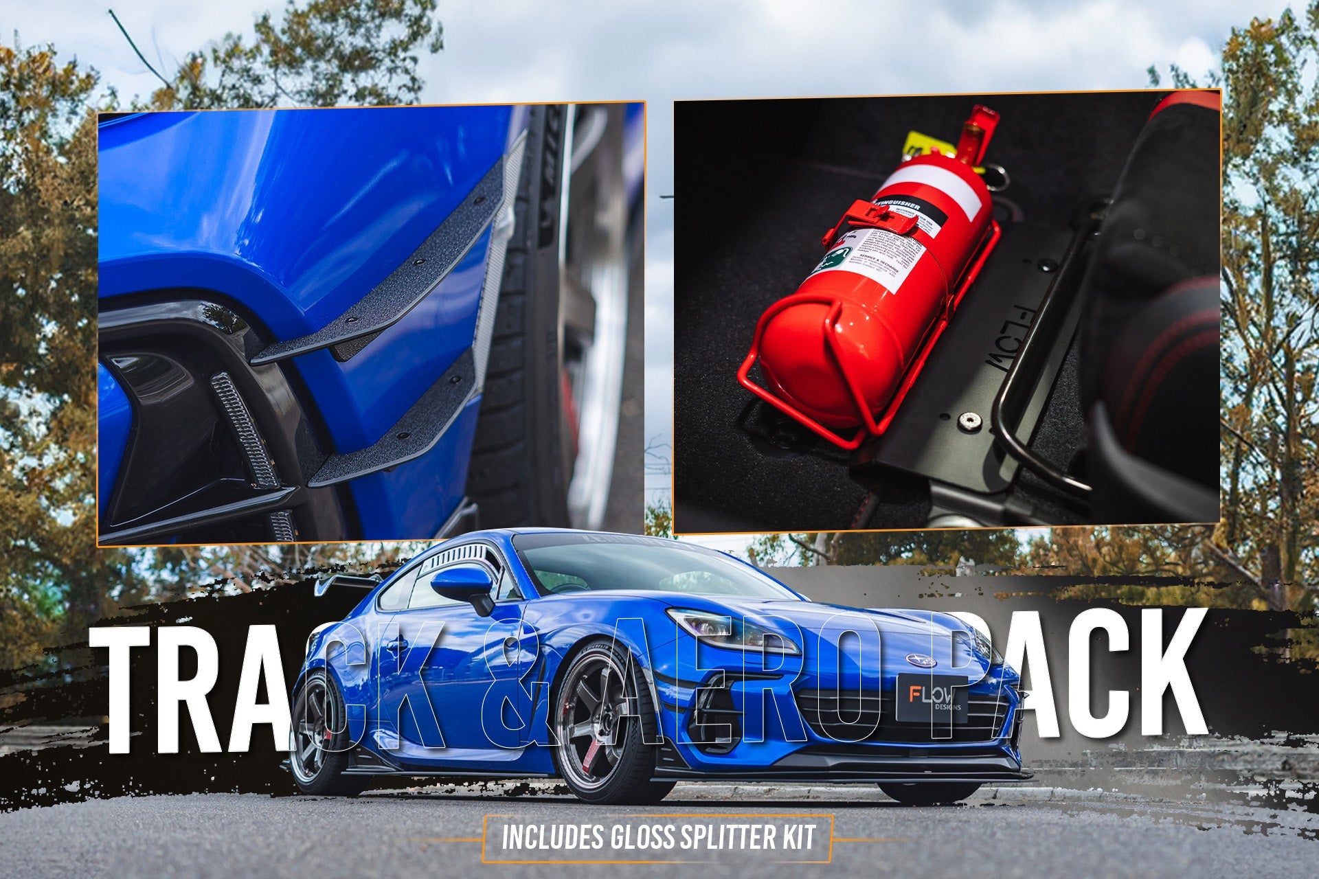 ZD8 BRZ STI Full Lip Splitter Set (GLOSS BLACK) - iilumolab