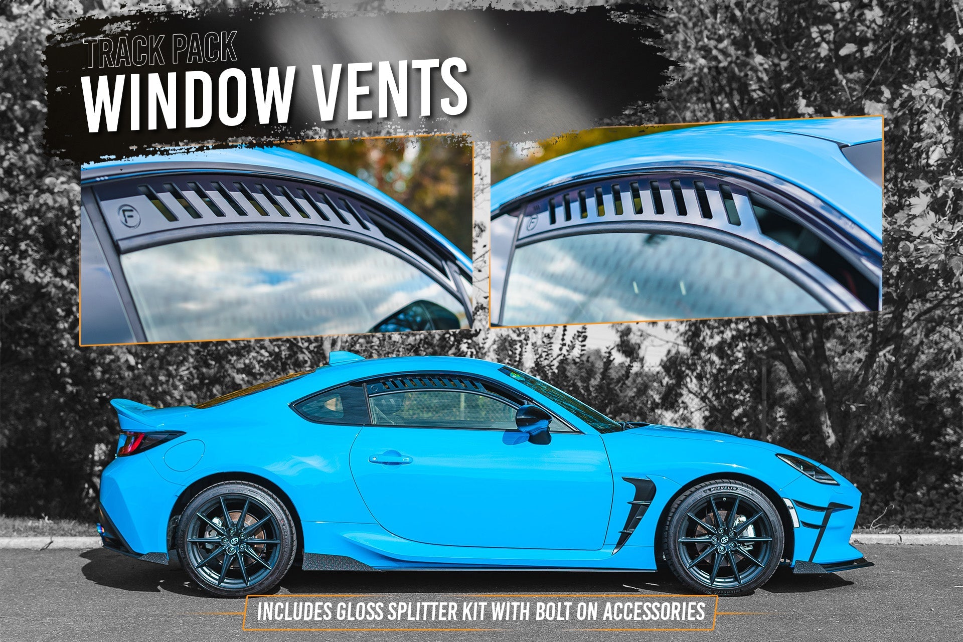 ZN8 GR86 Full Lip Splitter Set (GLOSS BLACK) - iilumolab