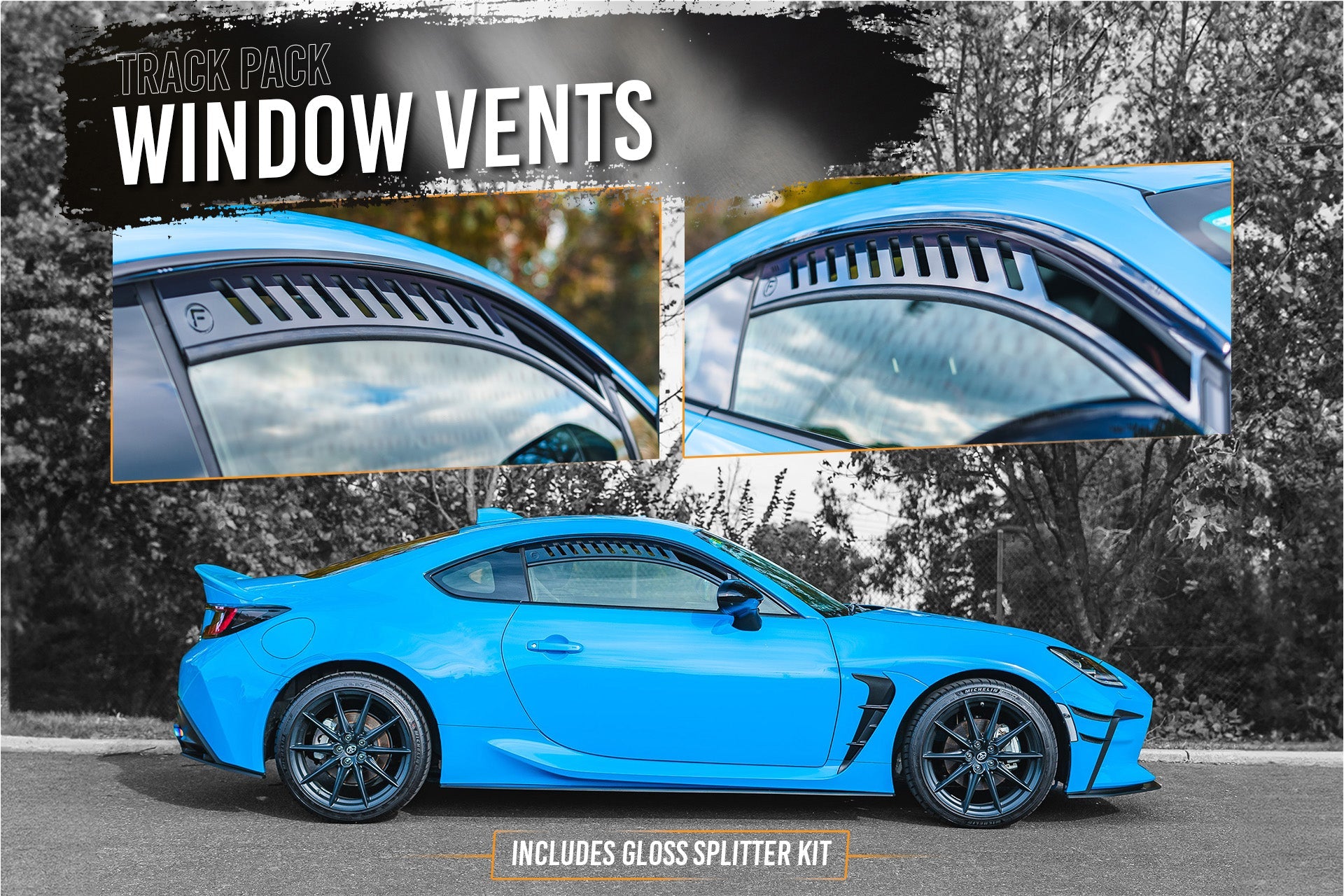 ZN8 GR86 Full Lip Splitter Set (GLOSS BLACK) - iilumolab