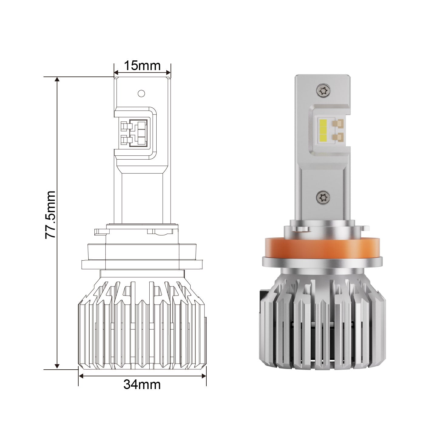 COSMIC 2 : H8/H9/H11/H16 LED BULB