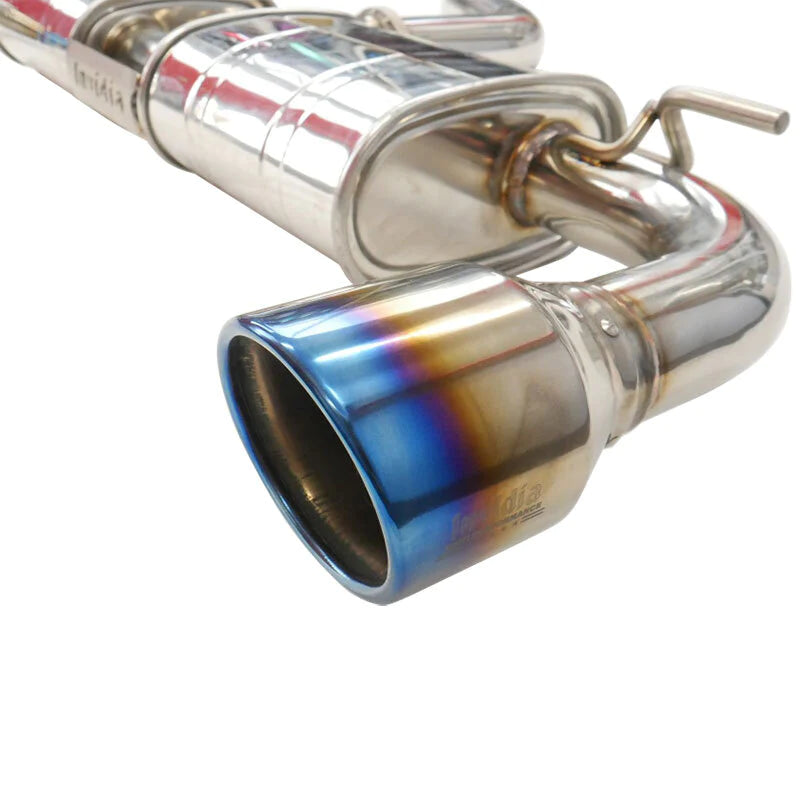 INVIDIA R400 Cat Back Exhaust w/Round Ti Rolled Tips - Volkswagen Golf GTI MK7 14-17
