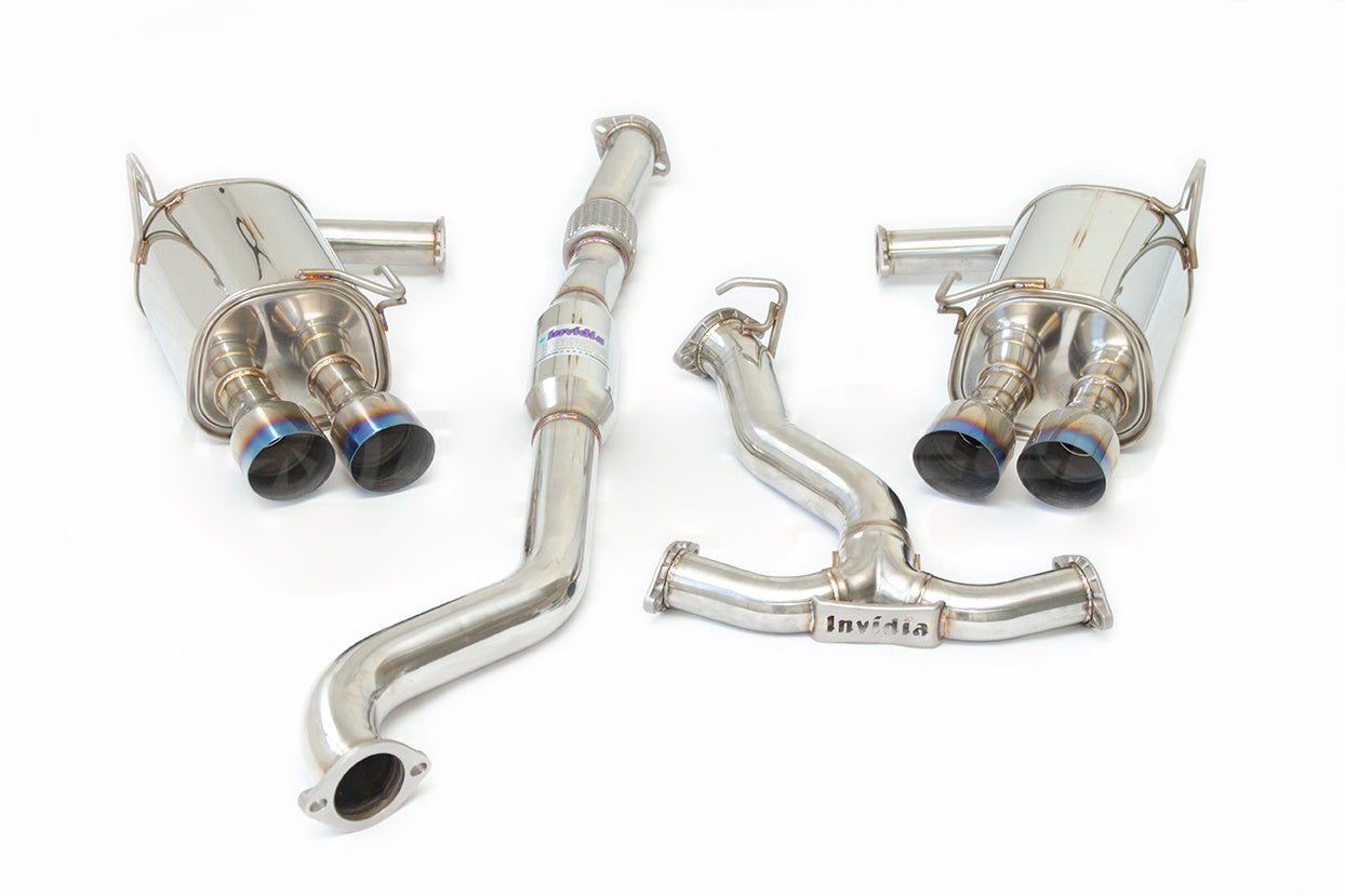 Invidia Q300 Cat Back Exhaust w/Ti Straight Cut Tips - Subaru WRX/STI 11-21