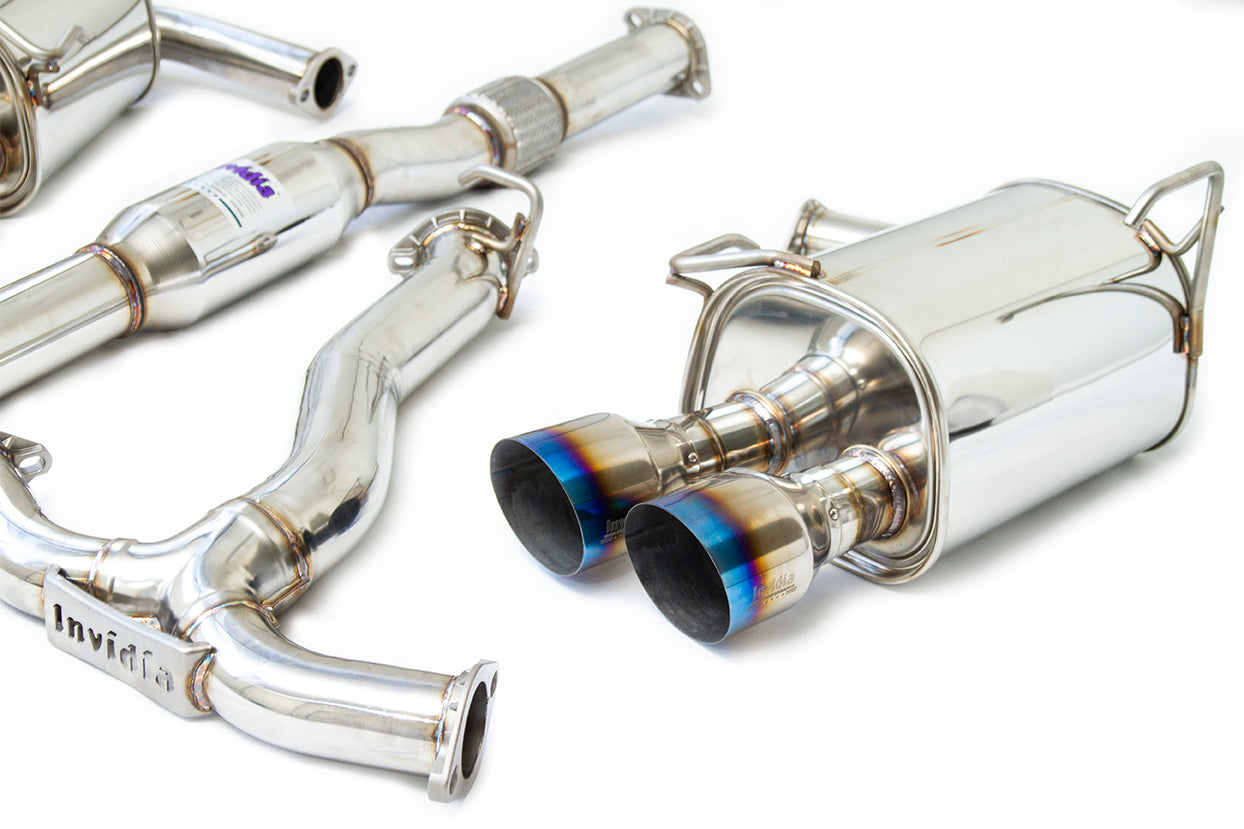 Invidia Q300 Cat Back Exhaust w/Ti Straight Cut Tips - Subaru WRX/STI 11-21