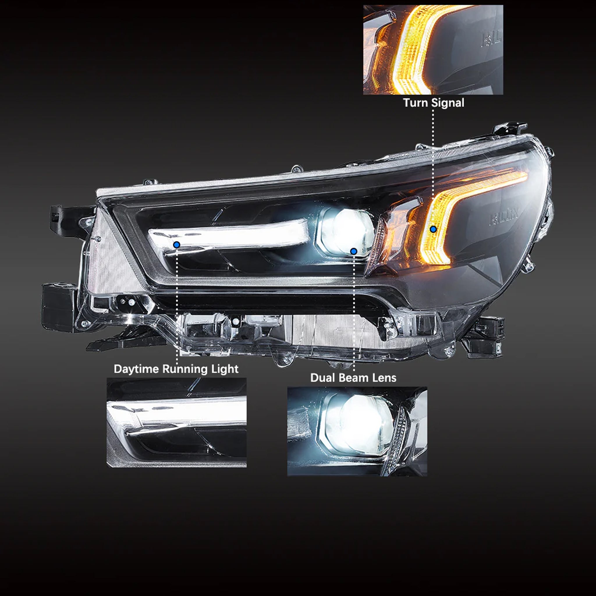2021-2024 TOYOTA HILUX LED HEADLIGHTS