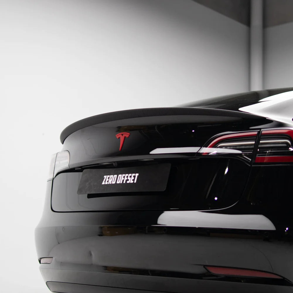 Performance Style Matte Carbon Spoiler - Tesla Model 3 19+