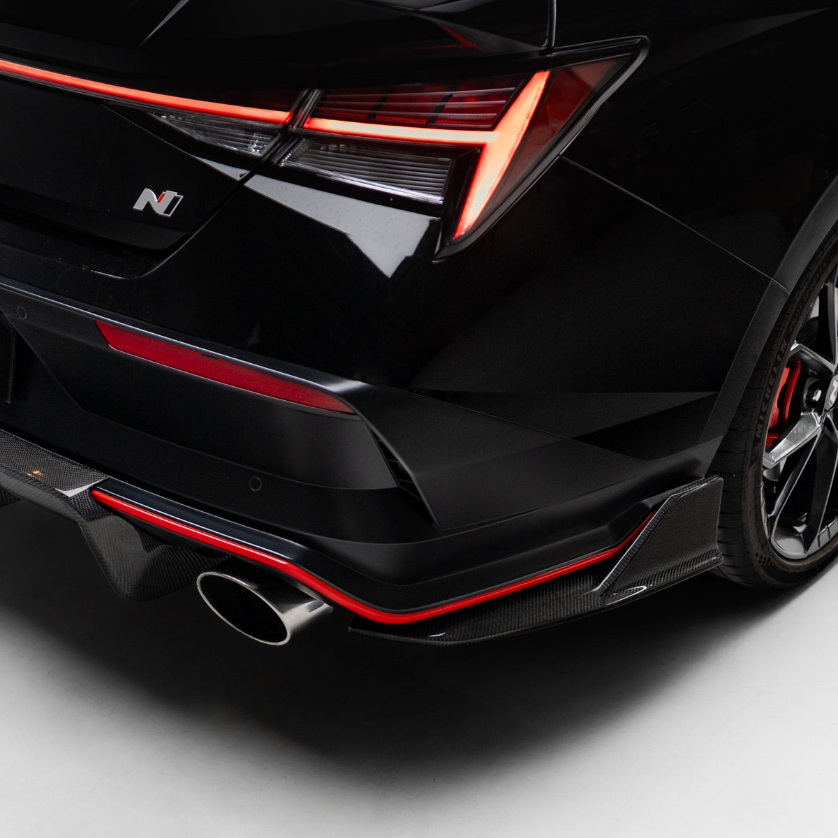 Carbon Fiber Rear Diffuser for Hyundai i30N Sedan / Elantra N Facelift 2024+