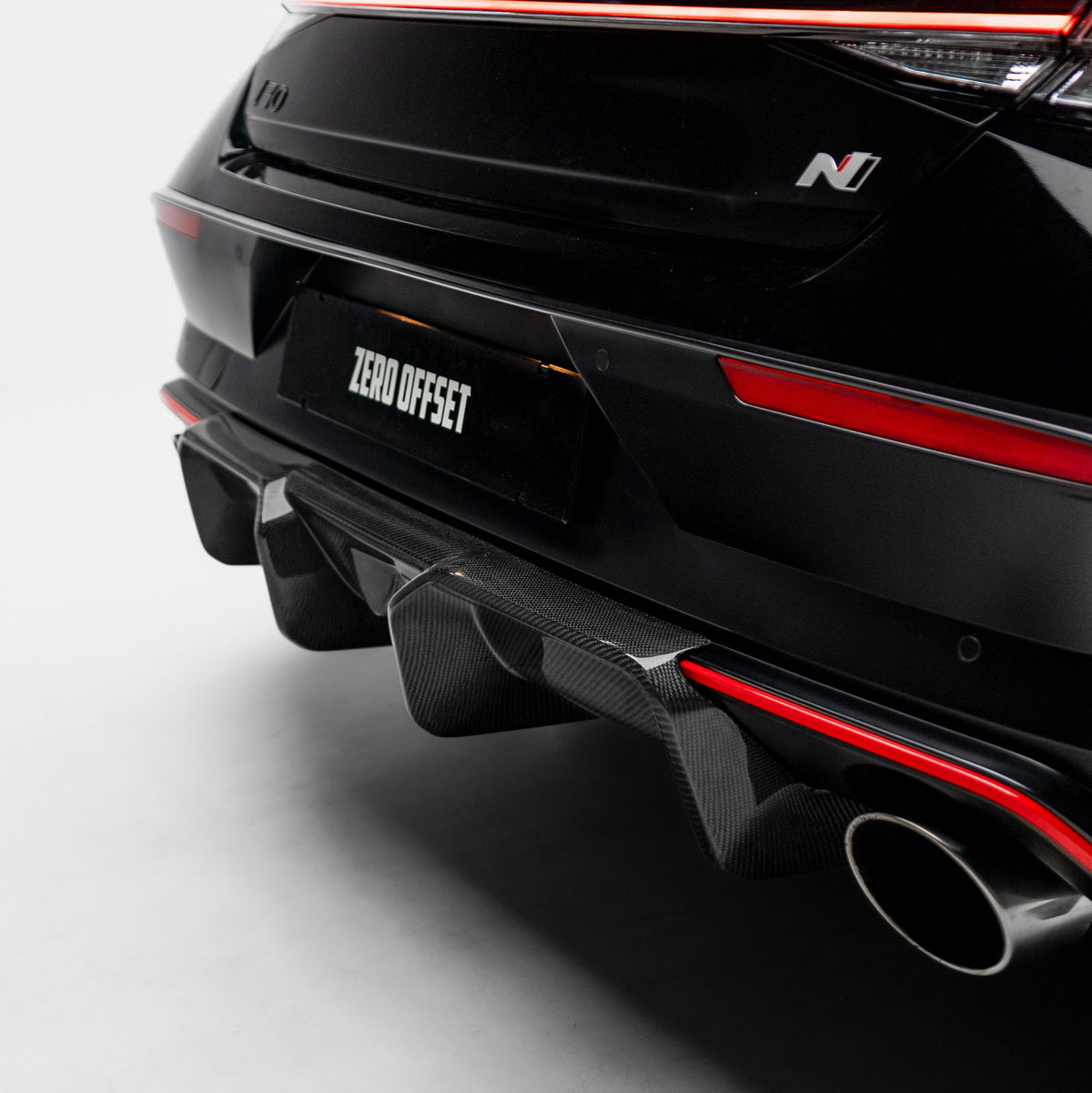 Carbon Fiber Rear Diffuser for Hyundai i30N Sedan / Elantra N Facelift 2024+