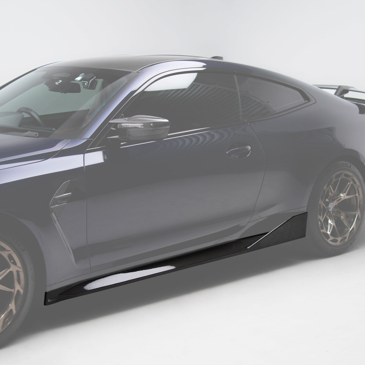 M Performance Style Pre Pregged Dry Carbon Side Skirts for BMW M4 G82 G83 2020+
