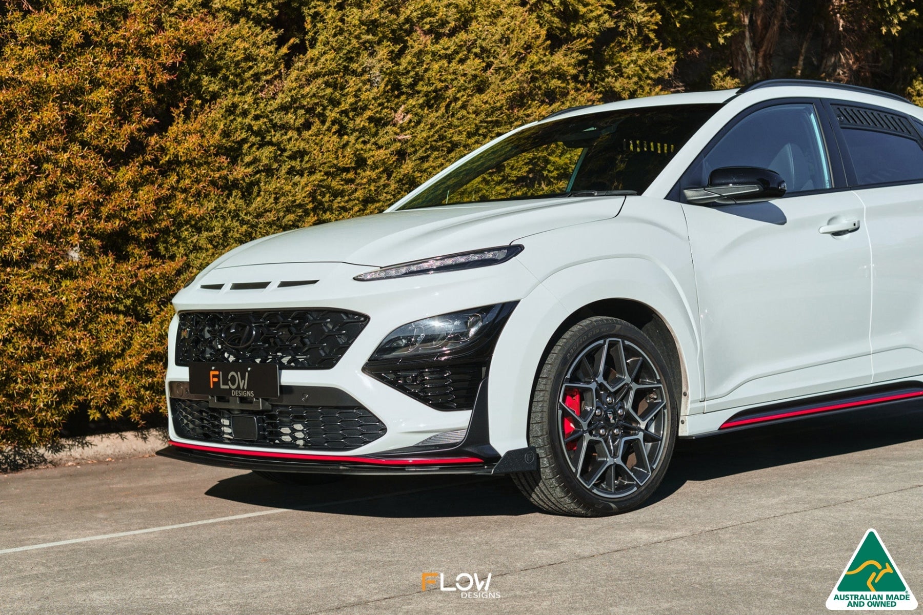 Flow Designs EX-DISPLAY - Kona N Front Lip Splitter - TEXTURED MATTE BLACK - iilumolab