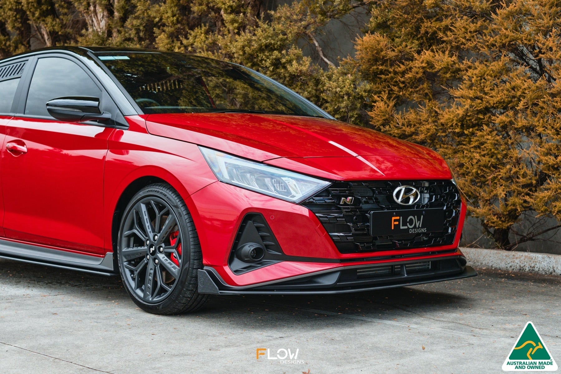Flow Designs i20 N BC3 Front Lip Splitter & Mounting Brackets