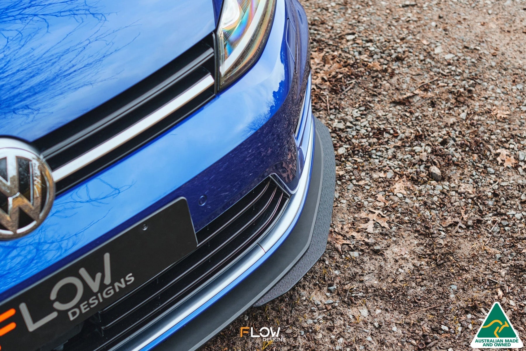 Flow Designs MK7 Golf R Wagon Front Lip Splitter Extensions (Pair) - iilumolab