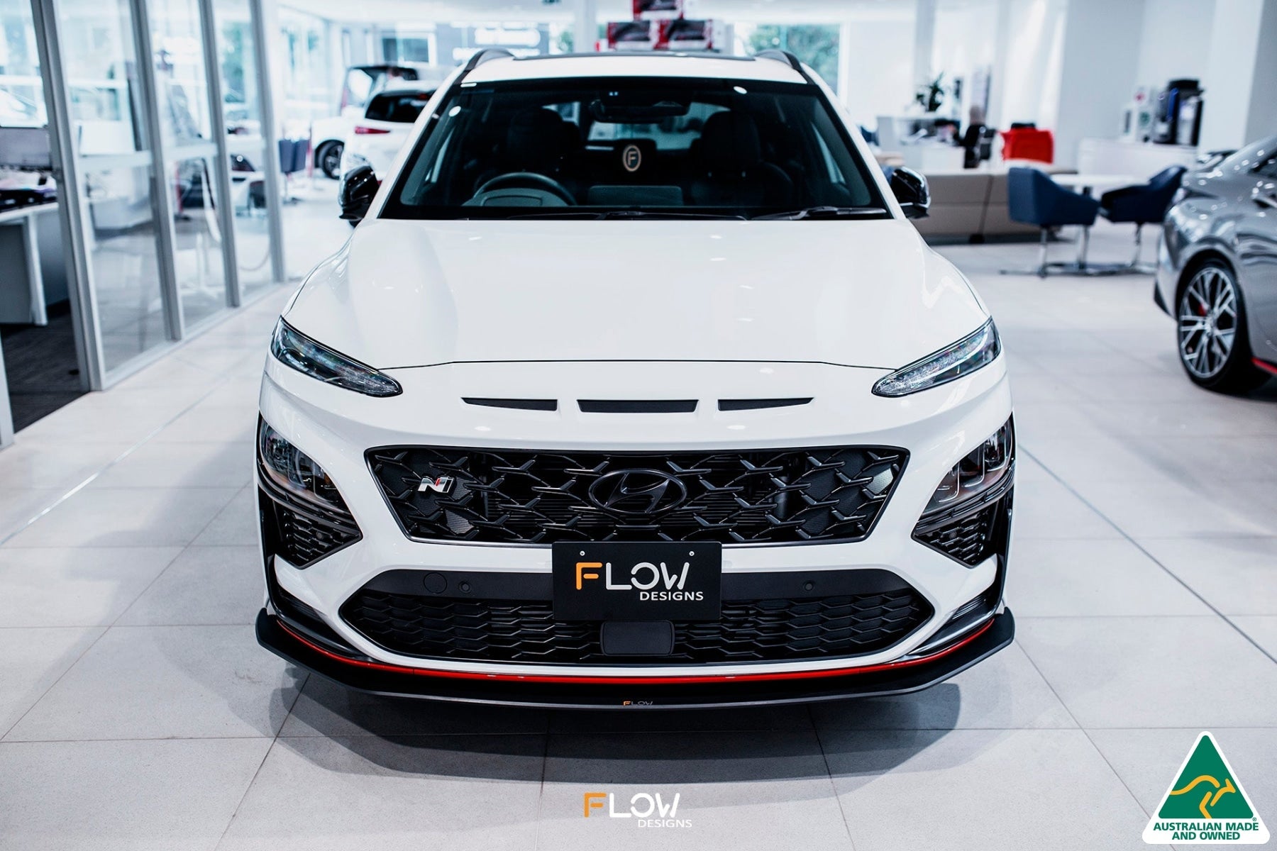 Flow Designs EX-DISPLAY - Kona N Front Lip Splitter - TEXTURED MATTE BLACK - iilumolab