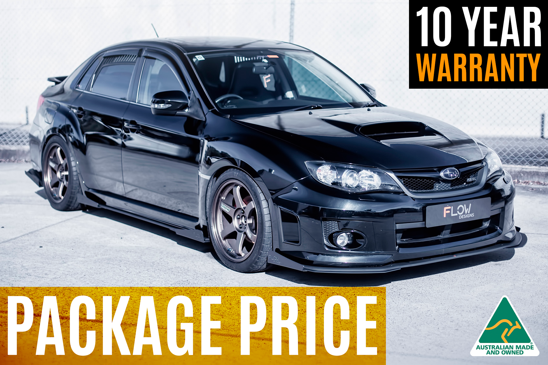 Flow Designs Impreza WRX / STI G3 Sedan FL Full Lip Splitter Set - iilumolab