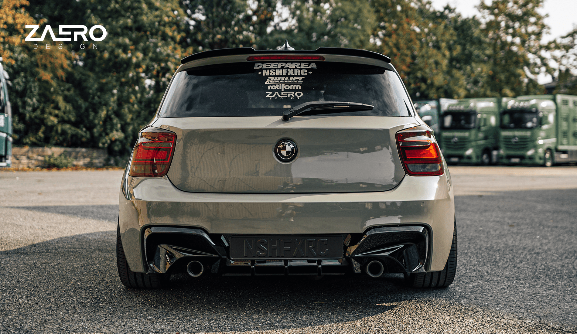 Zaero Designs EVO-1 Rear Diffuser for BMW 1 Series F20 (Pre LCI) 2012-2015 - iilumolab