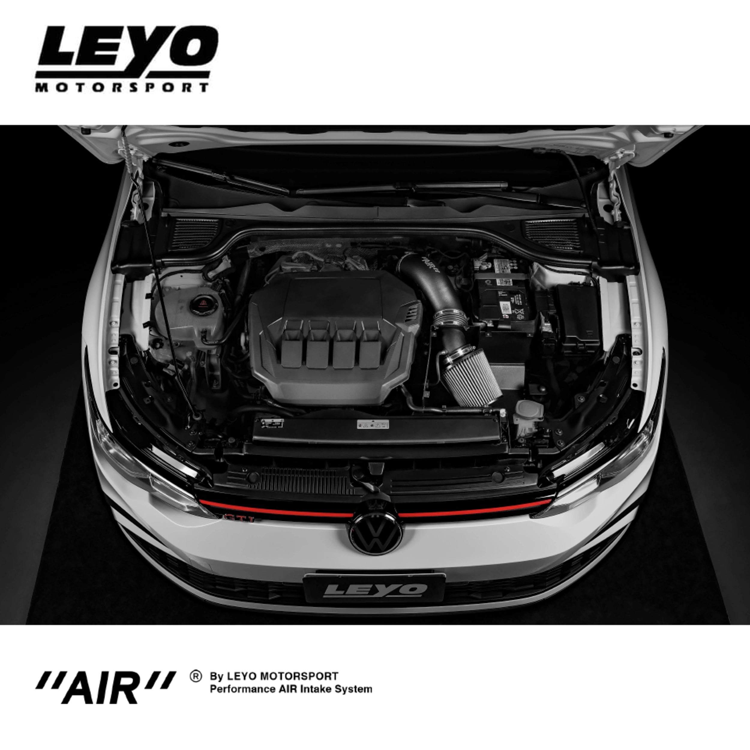 LEYO AIR Cold Air Intake System V2 for Audi A3, S3 8V/TT 8S/VW Golf GTI, R Mk7-7.5 (1.8T/2.0T)