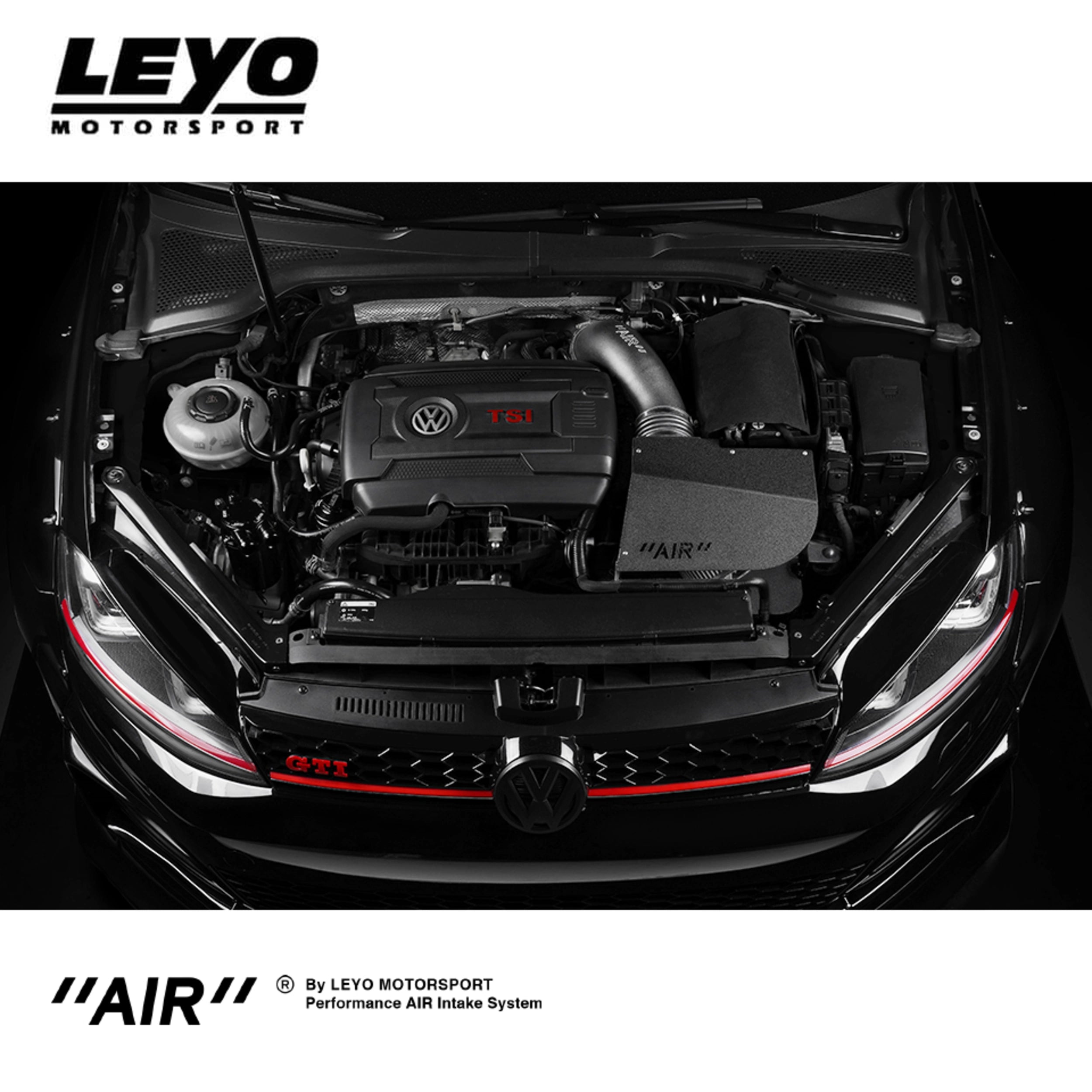 LEYO AIR Cold Air Intake System V2 for Audi A3, S3 8V/TT 8S/VW Golf GTI, R Mk7-7.5 (1.8T/2.0T)