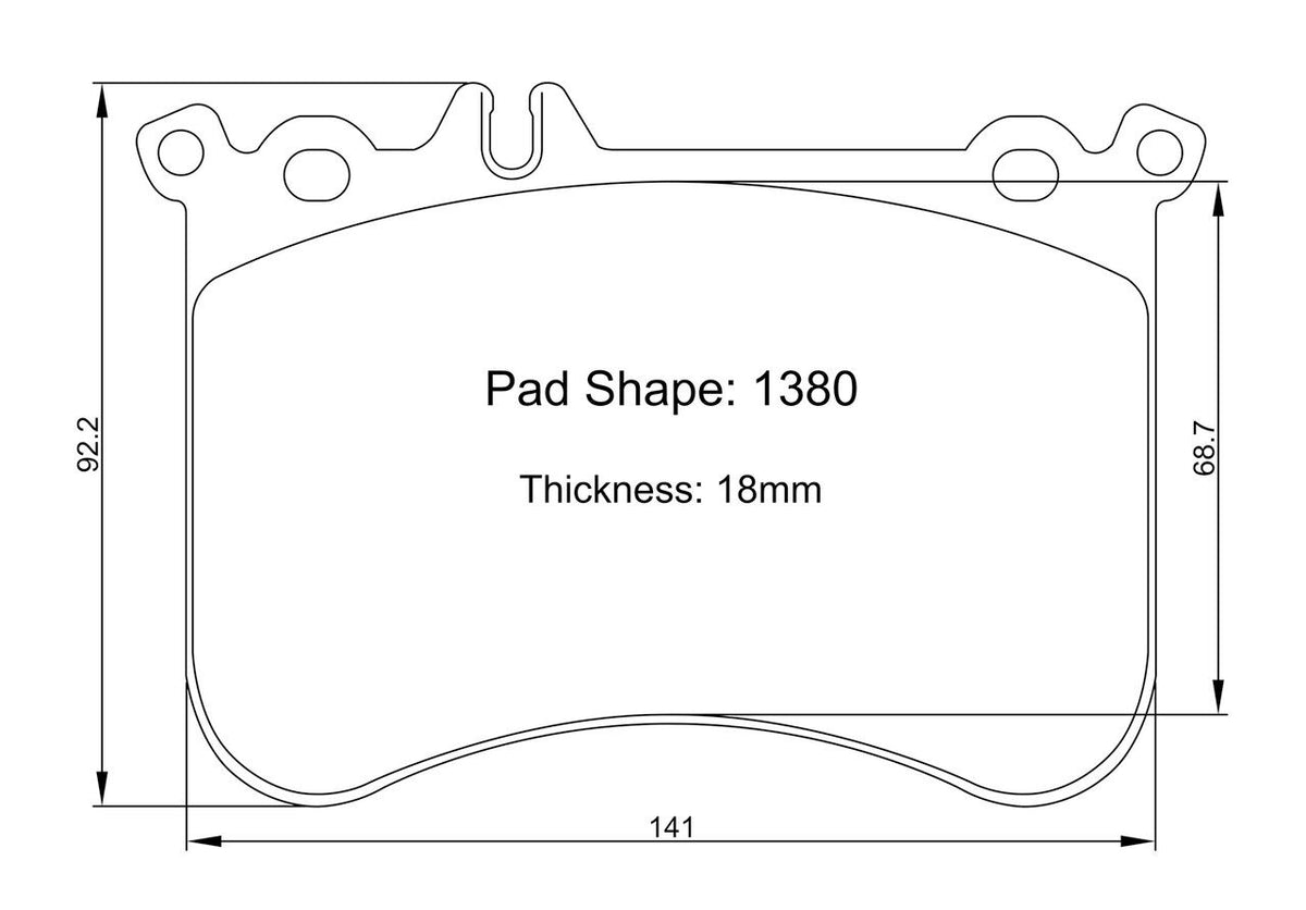 Paragon Brake Pads R7 PBP1380 for Mercedes CLA45 C117, A45 AMG W176