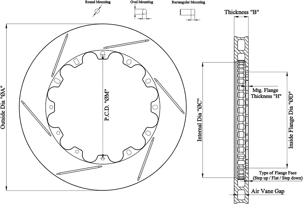Paragon Performance Rotor Rings 330mm x 28mm – P.C.D. 203.2mm – D50 (AP CP3850-2898/9 Compatible)